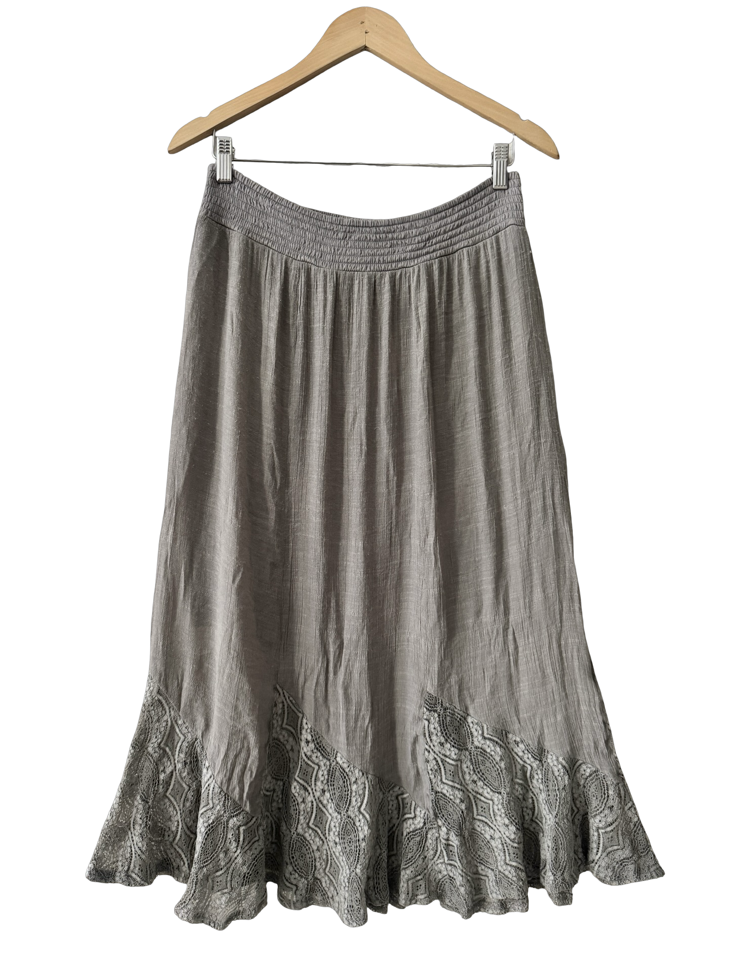 Vintage Y2K Woodland Fairy Lace Midi Skirt (M)