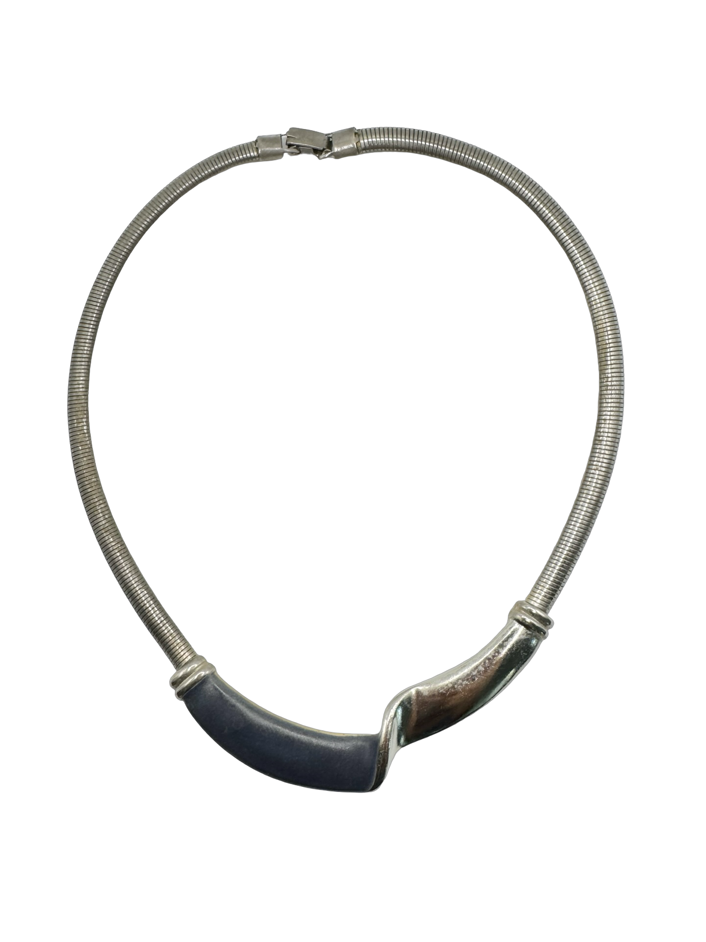 Vintage 90s Silver Sculpture Necklace