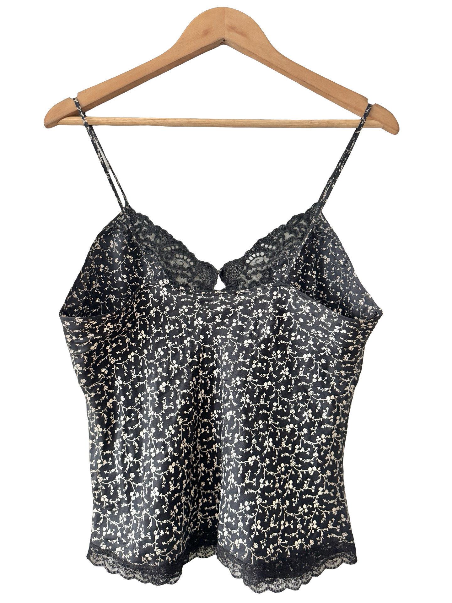 Vintage 90s Midnight Garden Silk Cami (M)