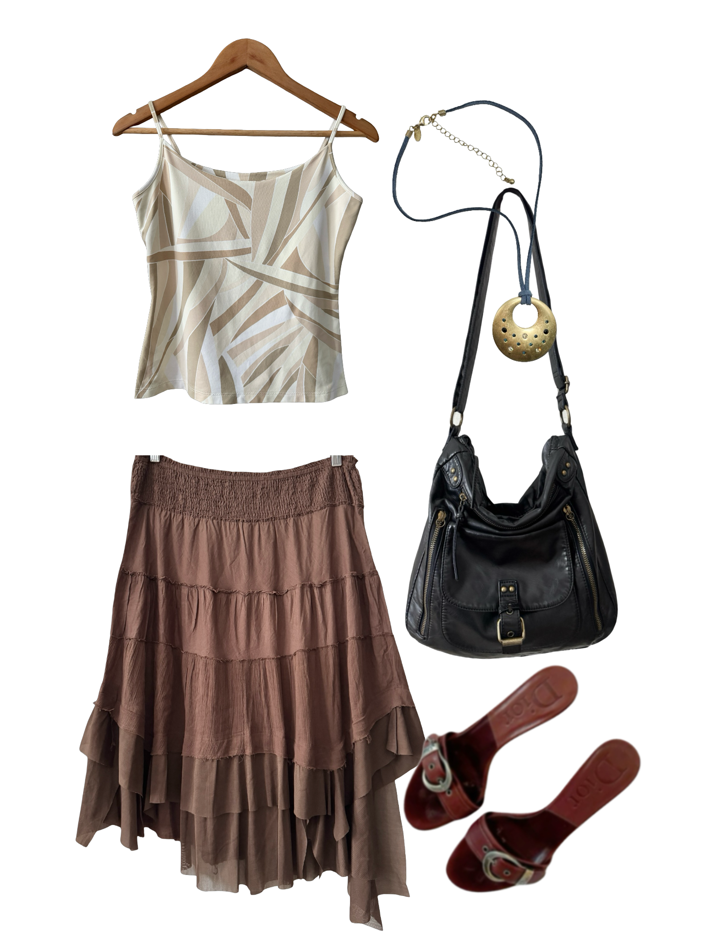 Vintage 90s Desert Lines Geometric Cami (S/M)