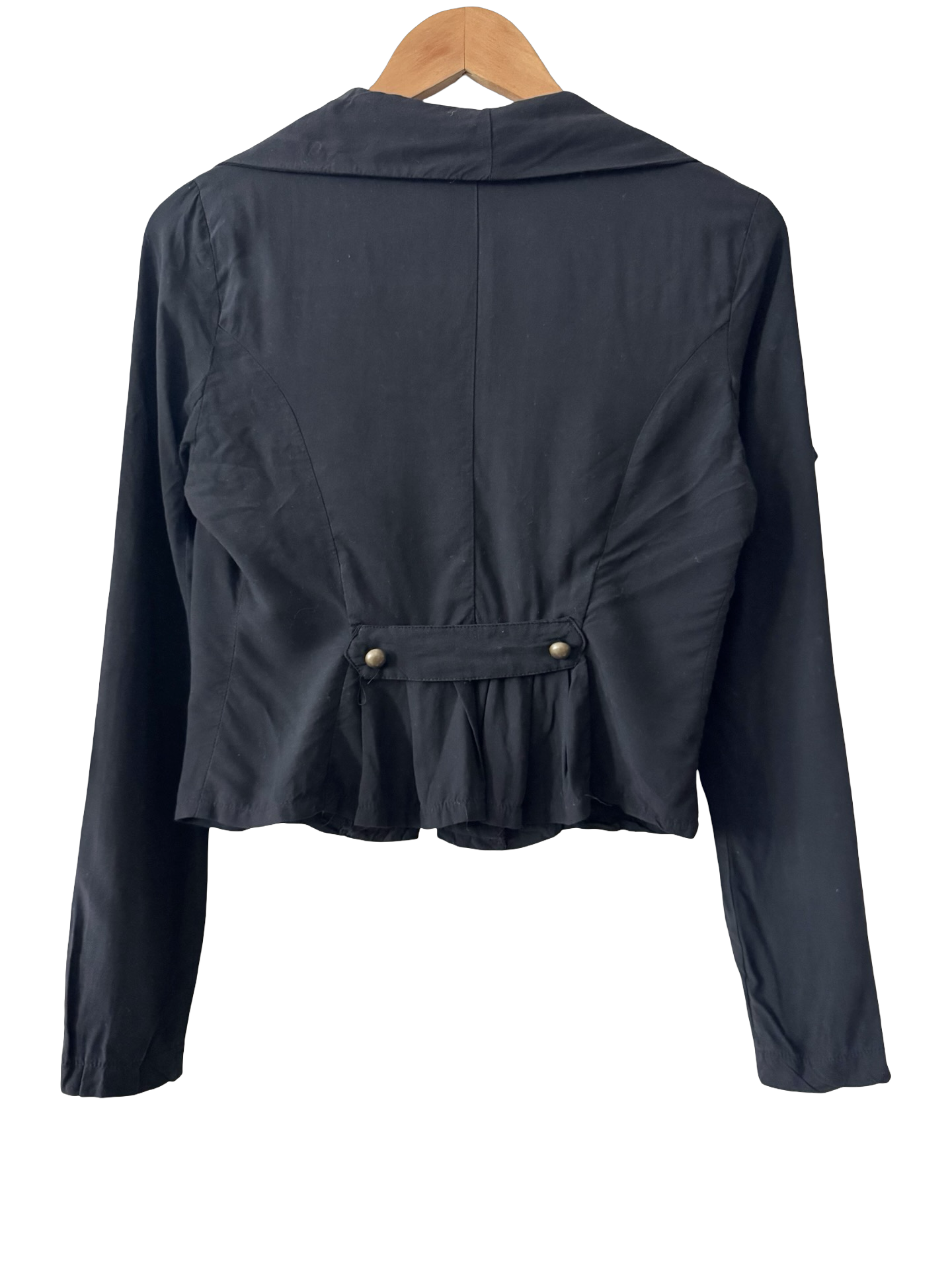 Vintage Y2K Cropped Black Sailor Top (S)