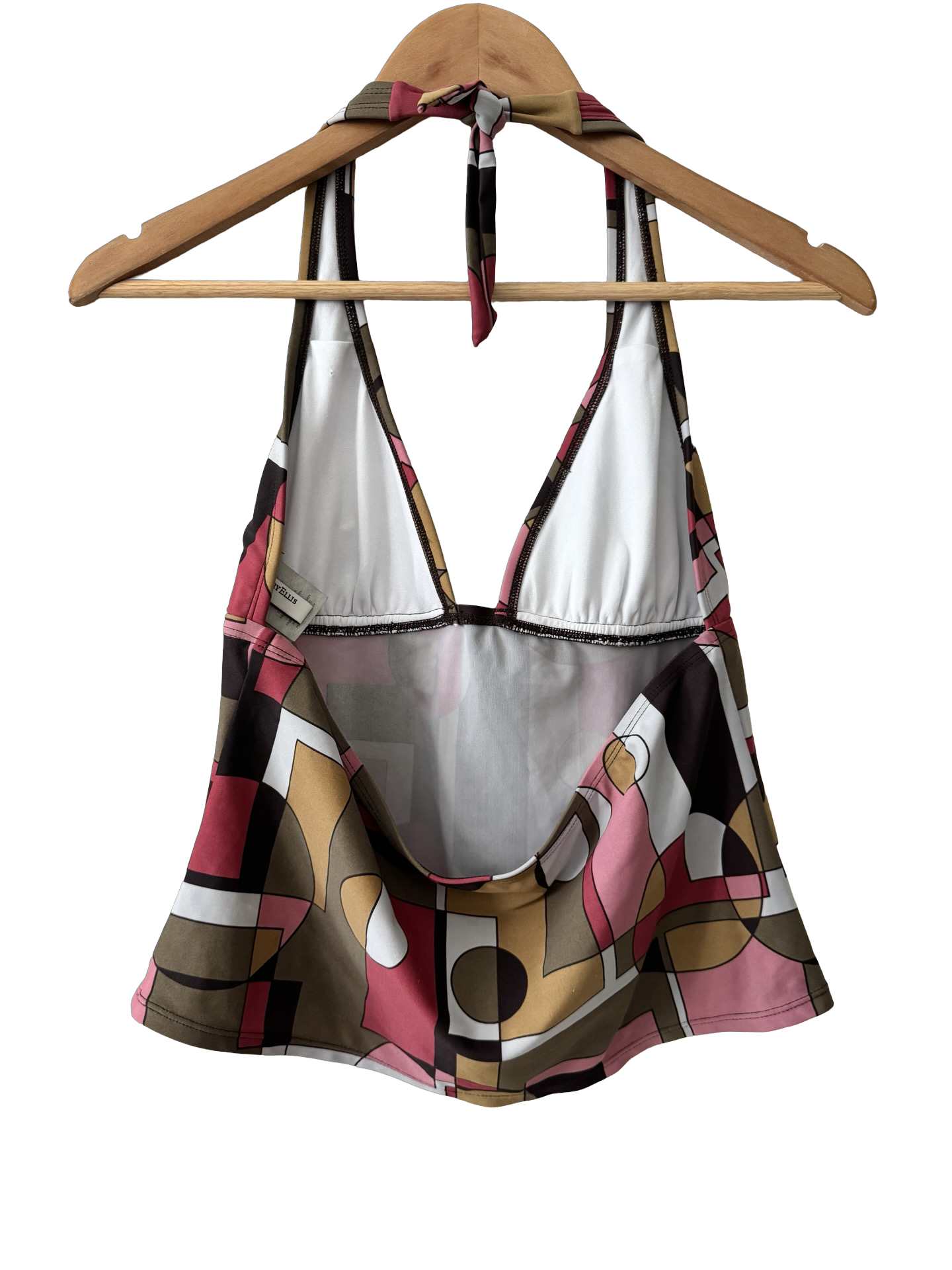 Vintage 90s Mod Mosaic Halter Top (M)