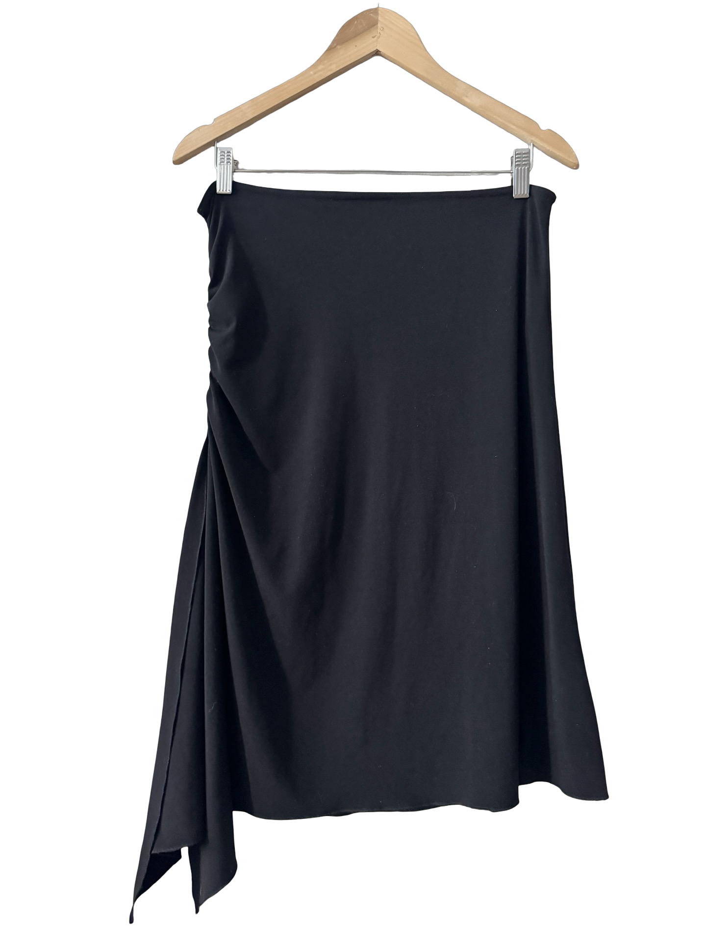 Vintage Y2K French After Hours Ruched Asymmetric Skirt (M/L)