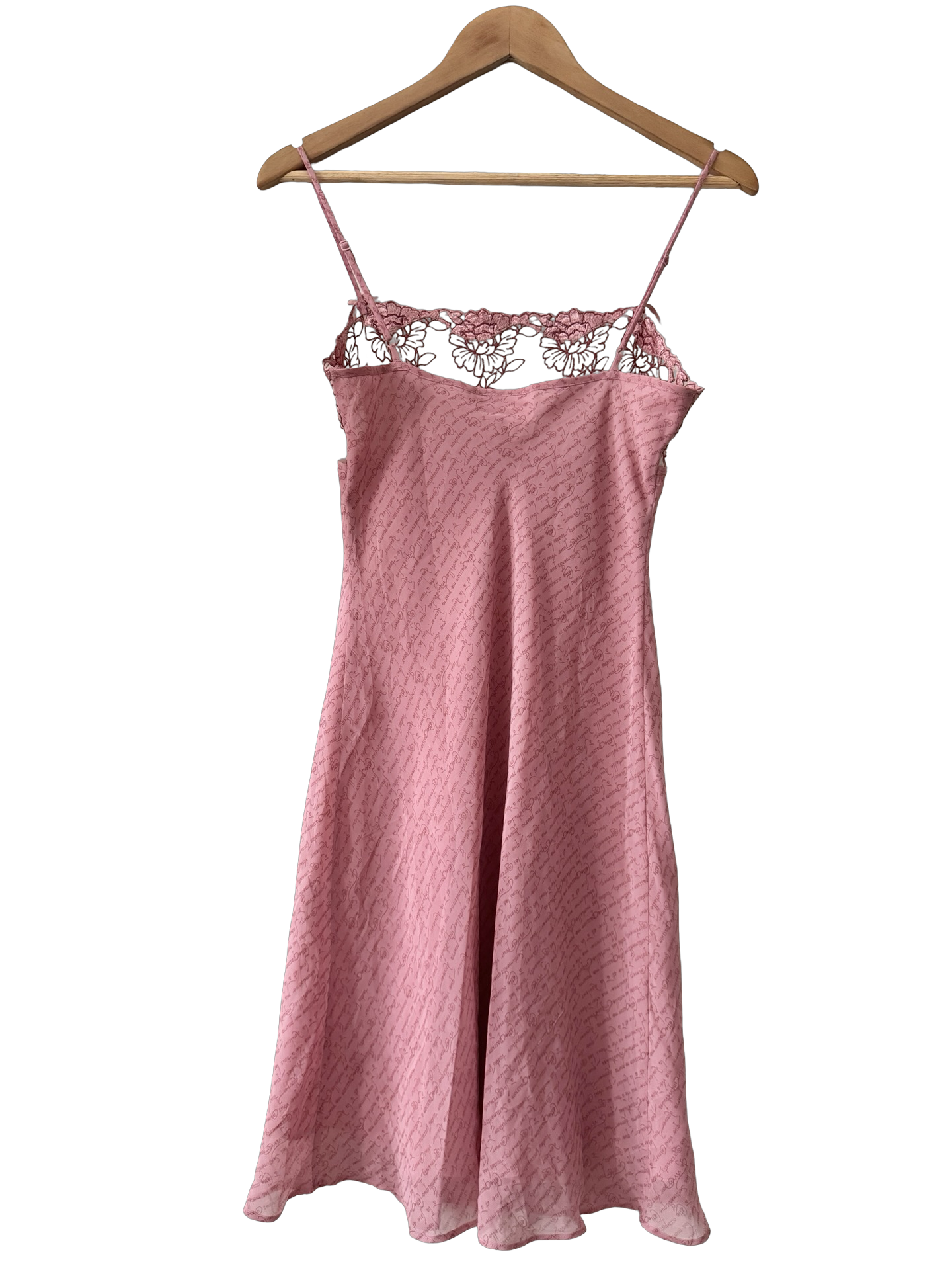 Vintage 90s Love Letter Lace Slip Dress (S/M)