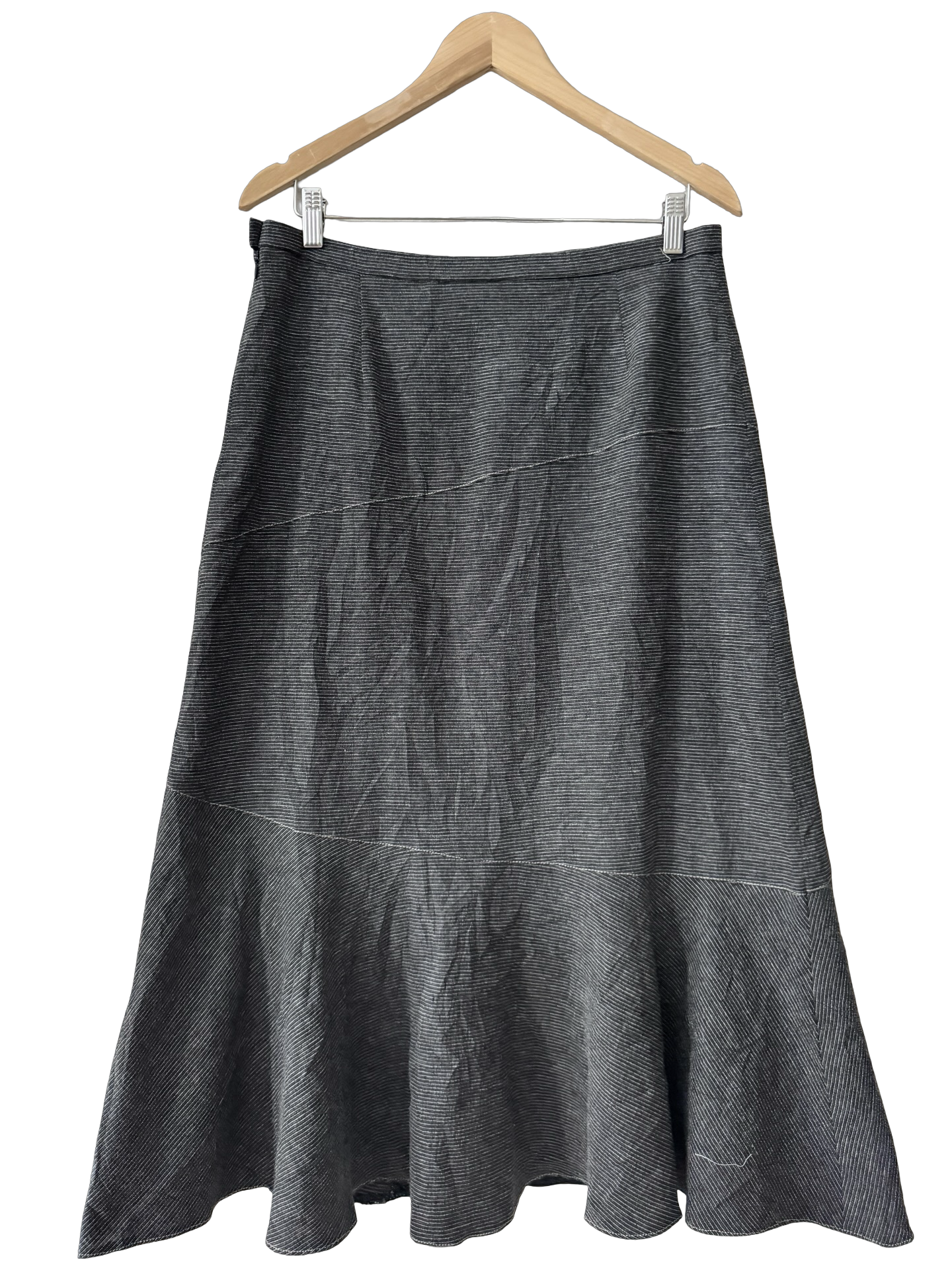 Vintage 90s French Cafe Low Waist Midi Skirt (M)