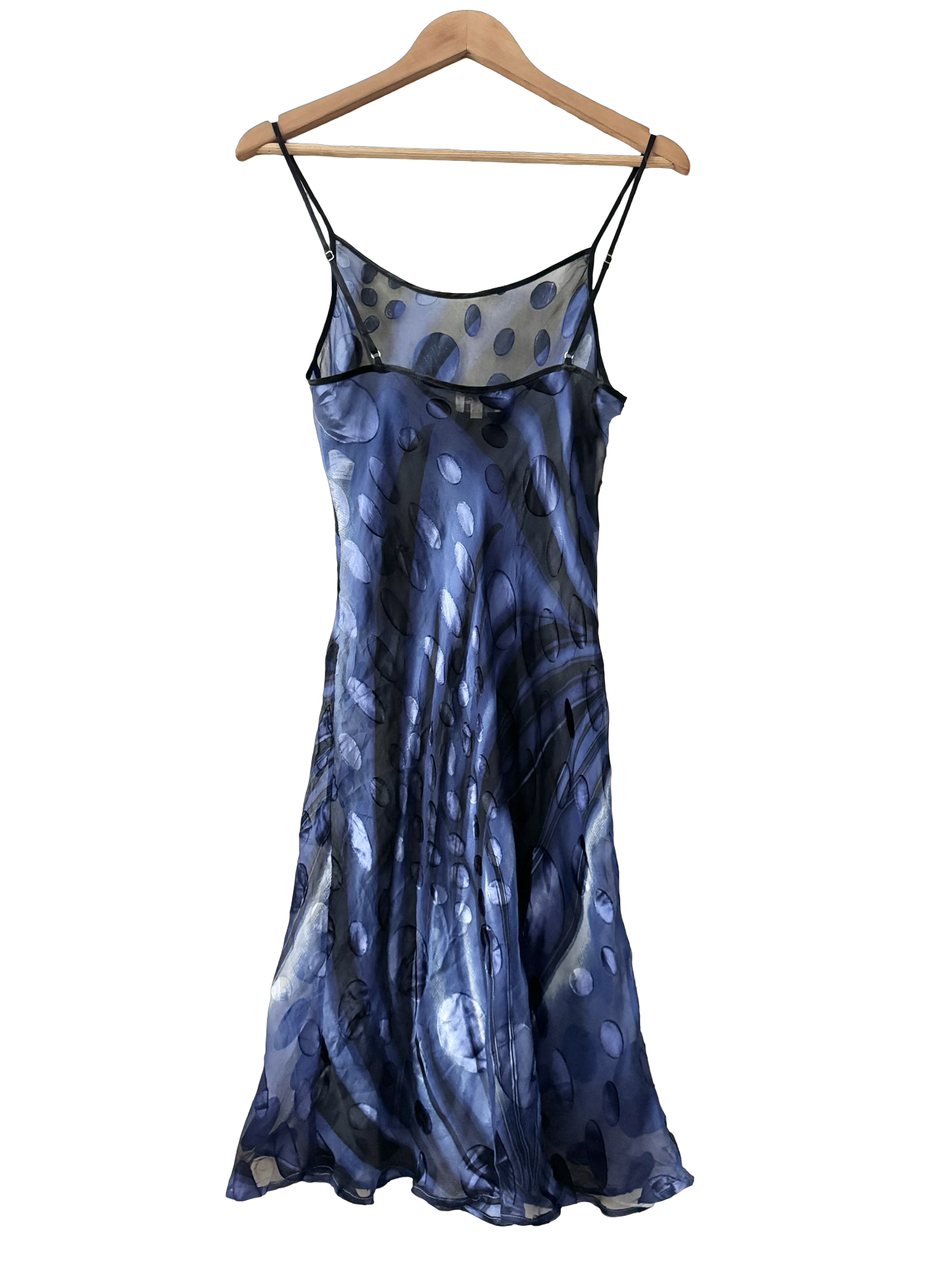 Vintage 90s Blue Moon Sheer Slip SIlk Dress (M)