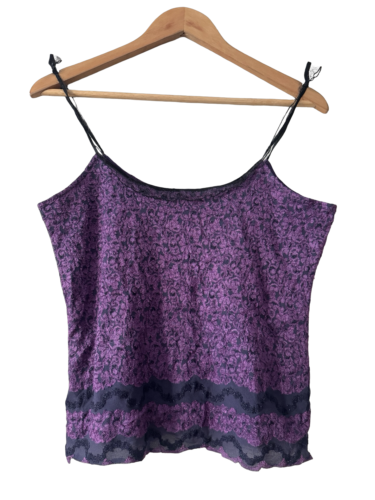Vintage Y2K Purple Haze Lace Camisole (M)