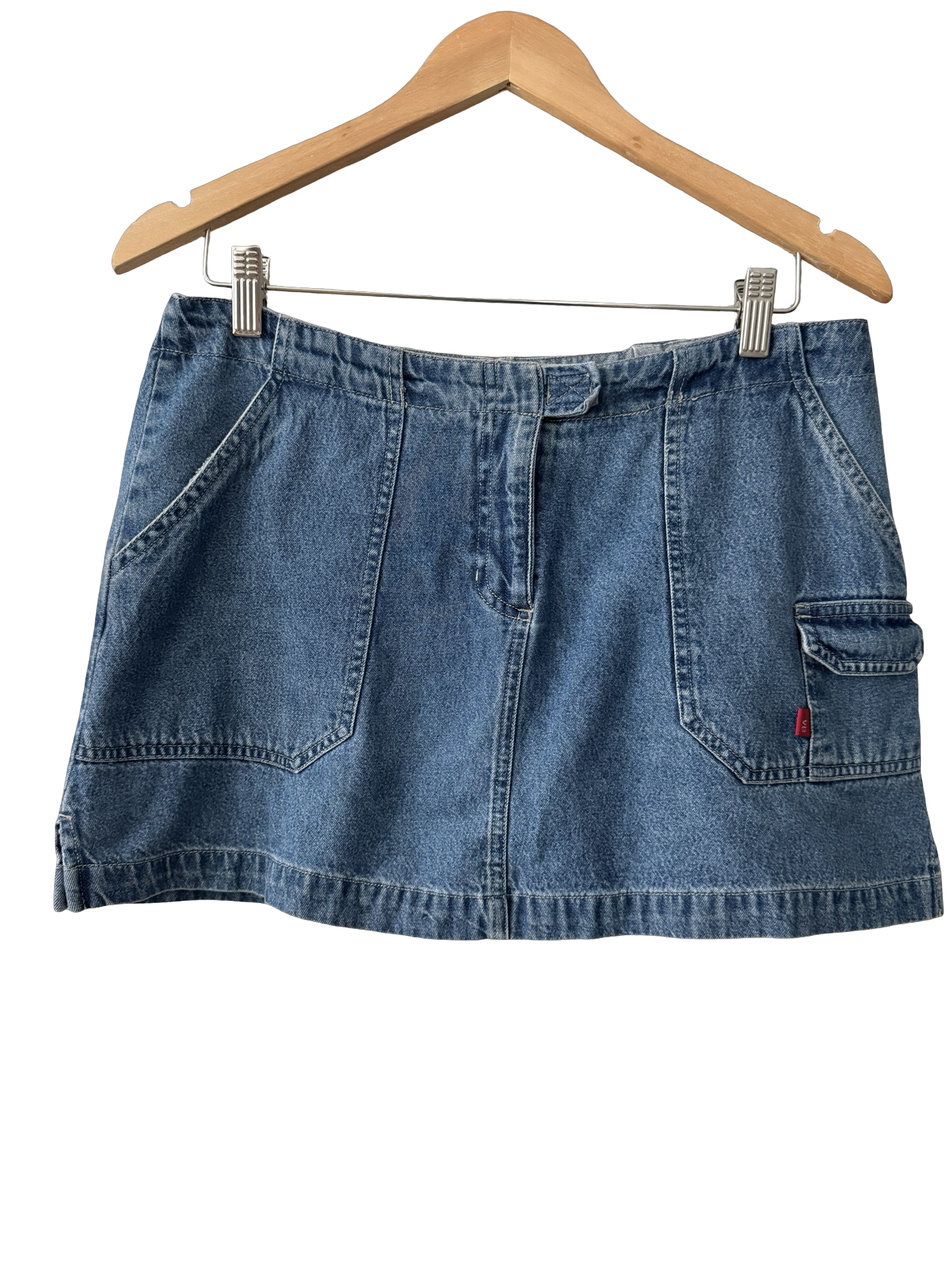 Vintage 90s Denim Cargo Skort (M)