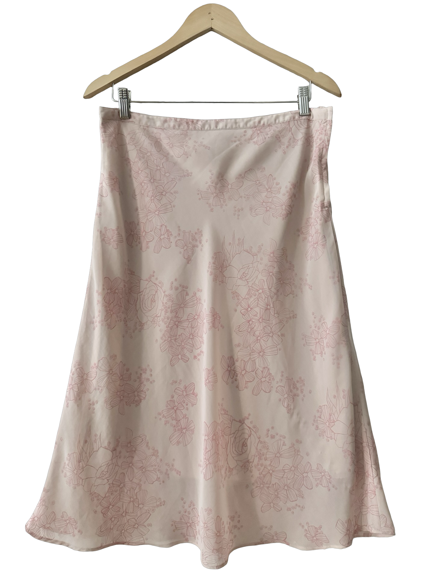 Vintage Y2K Little Black Botanical Ruffle Skirt (M)