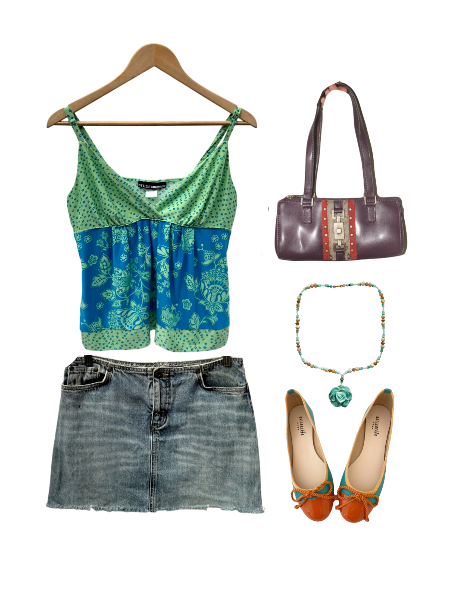 Vintage 90s Knit Mixed Patterned Cami (M)