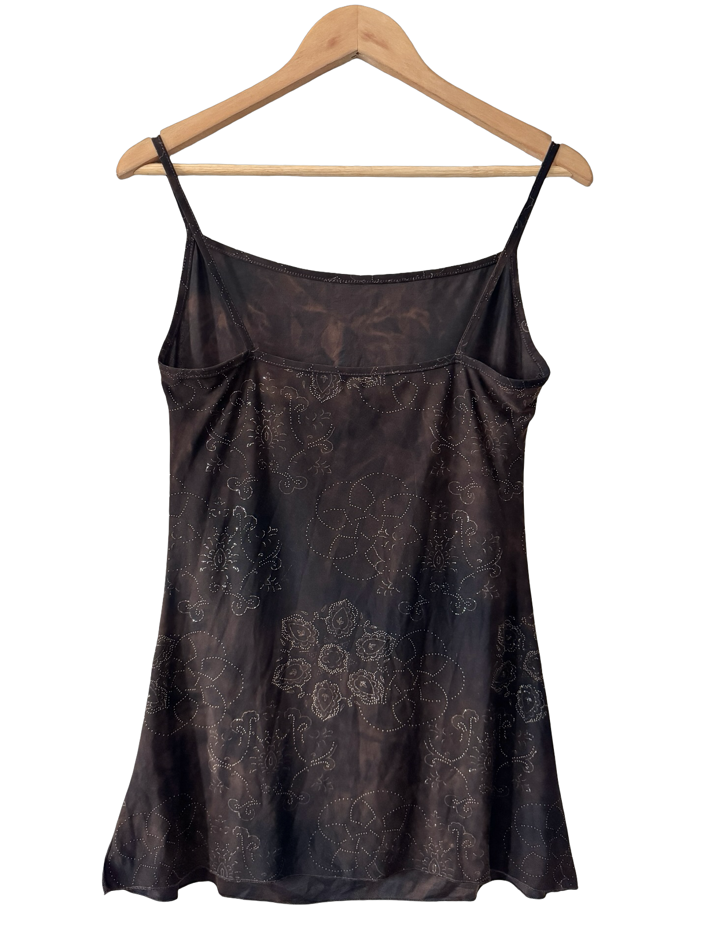 Vintage 90s Indie Chocolate Paisley Cami (M)