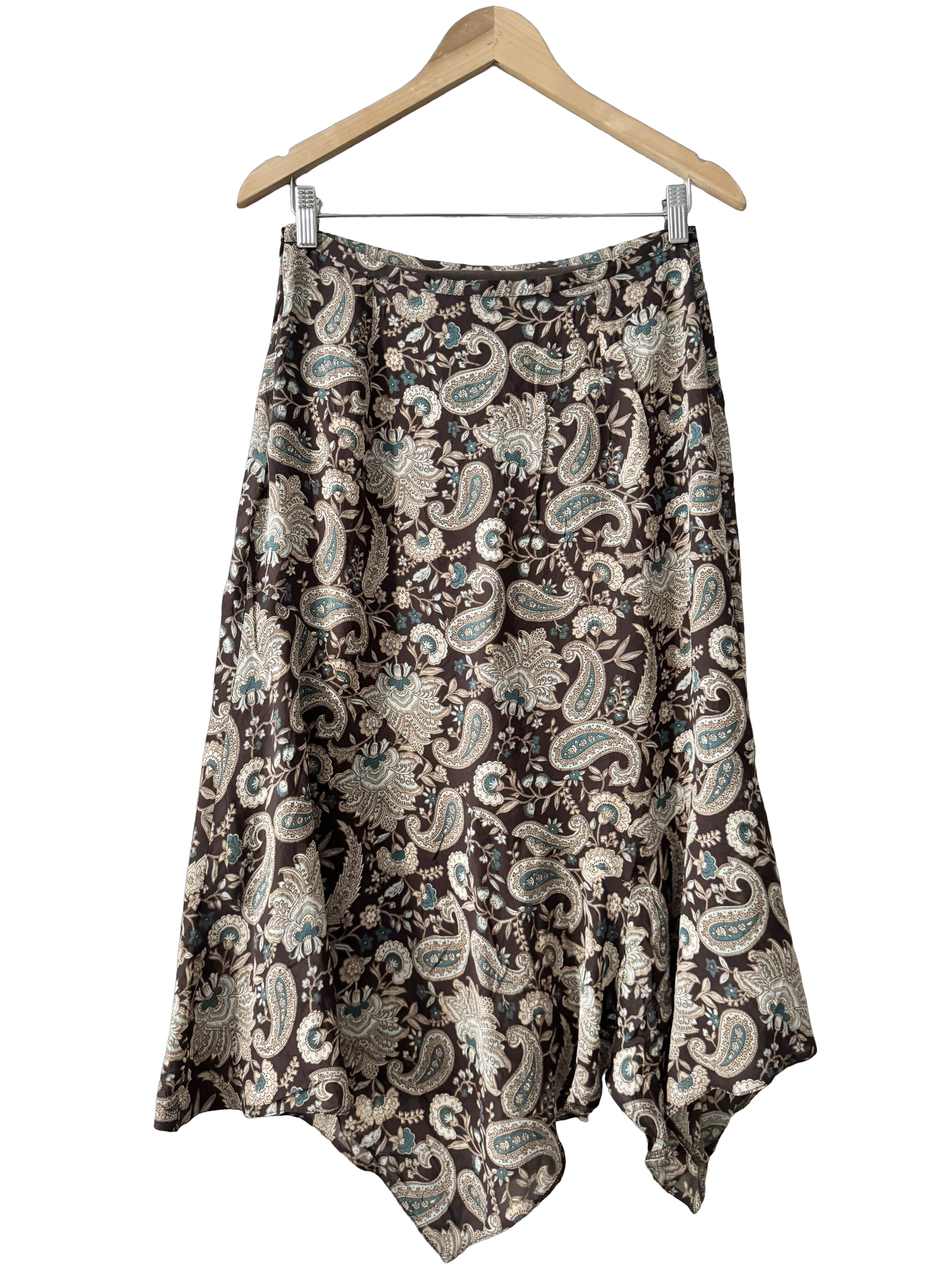 Vintage 90s French Midnight in Marrakech Paisley Midi Skirt (S/M)