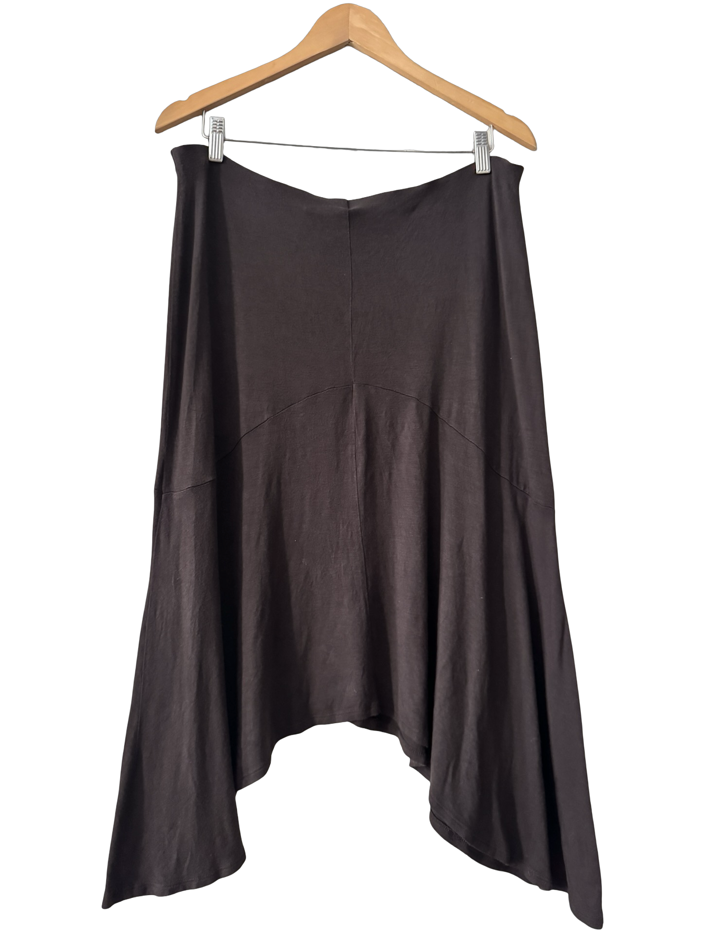 Vintage Y2K Cocoa Handkerchief Knit Skirt (L-XL)