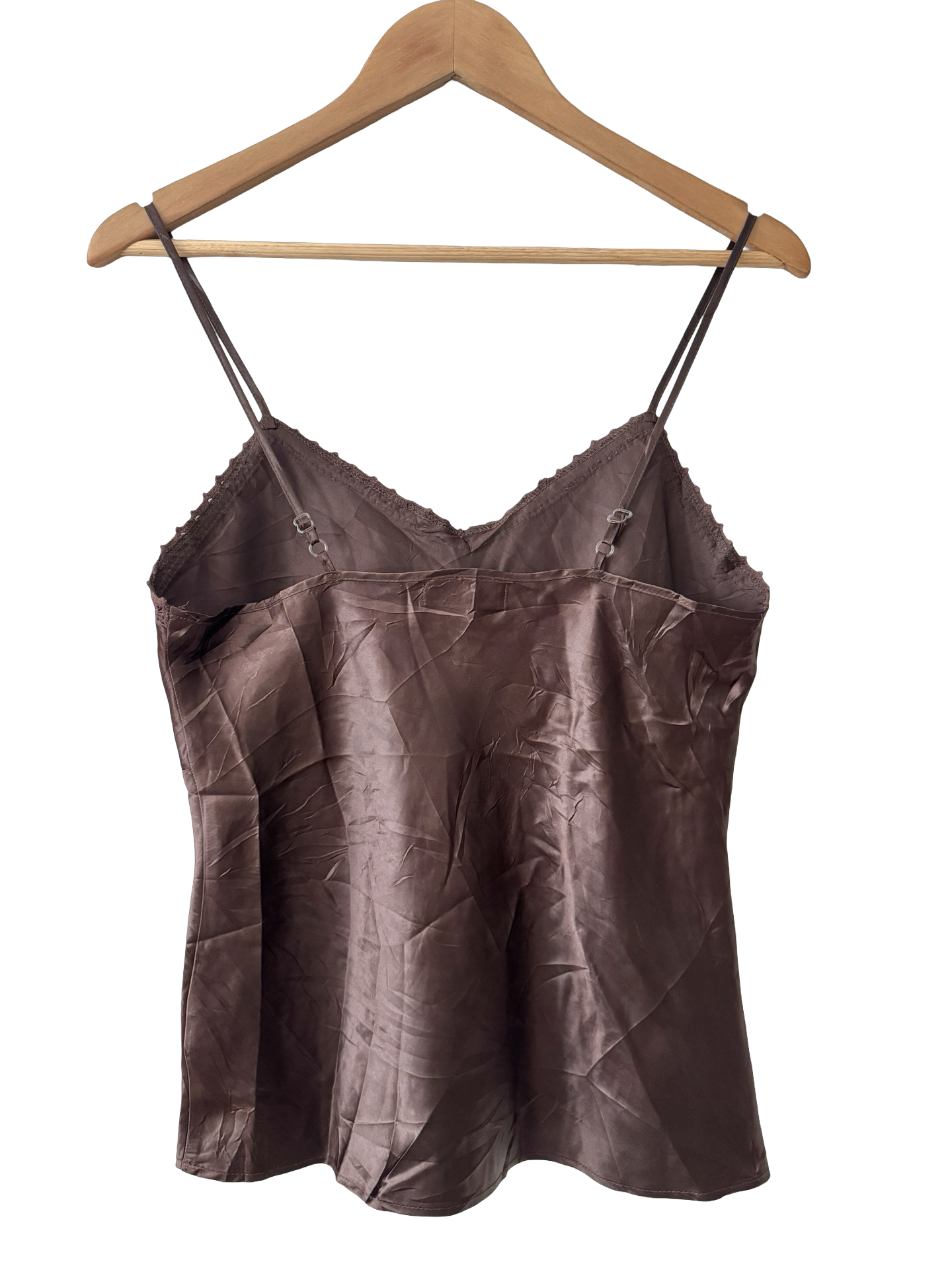 Vintage Y2K Cocoa Satin Cami (S/M)