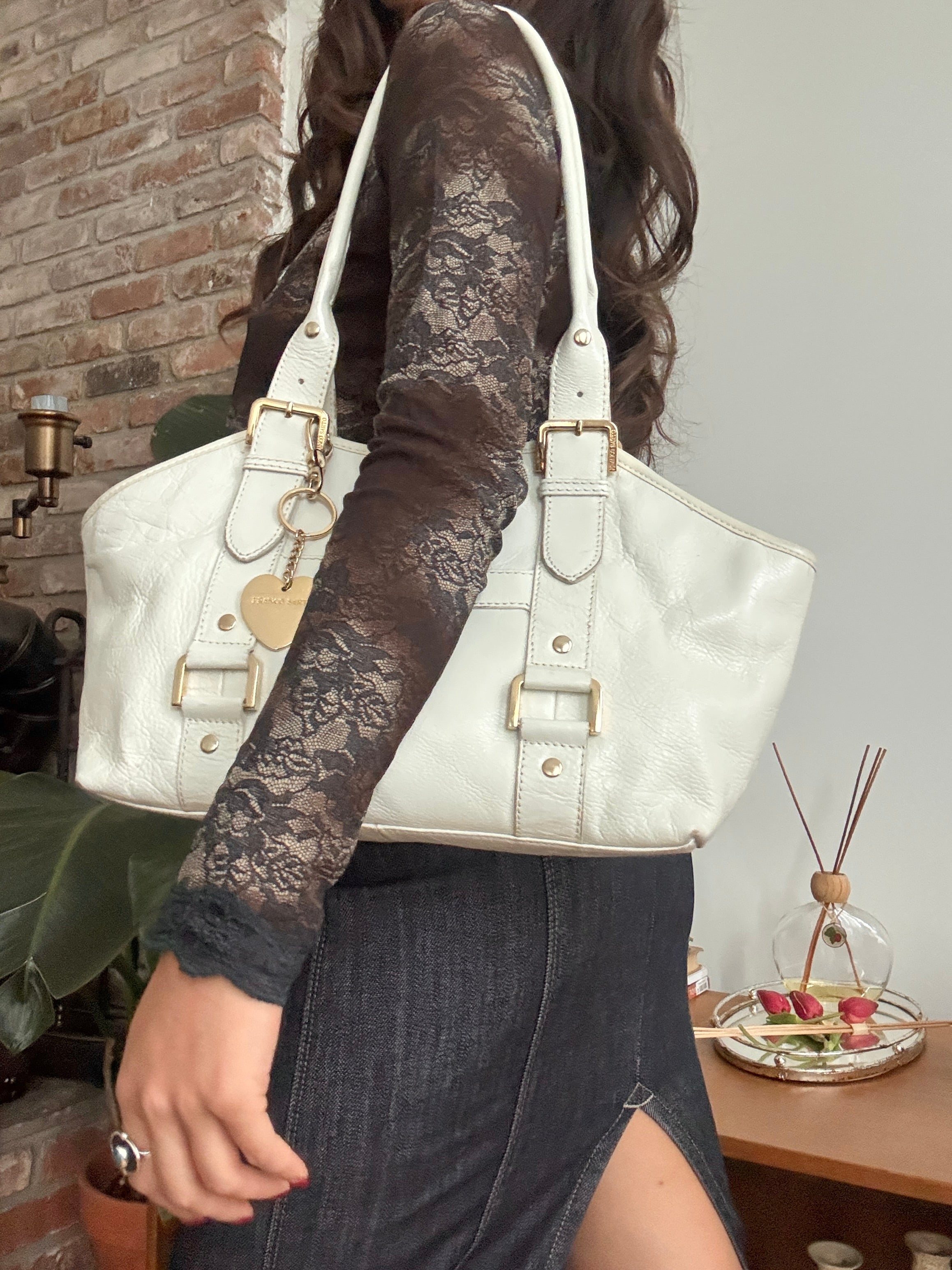 Vintage Y2K Franco Sarto Angel Girl Leather Carryall