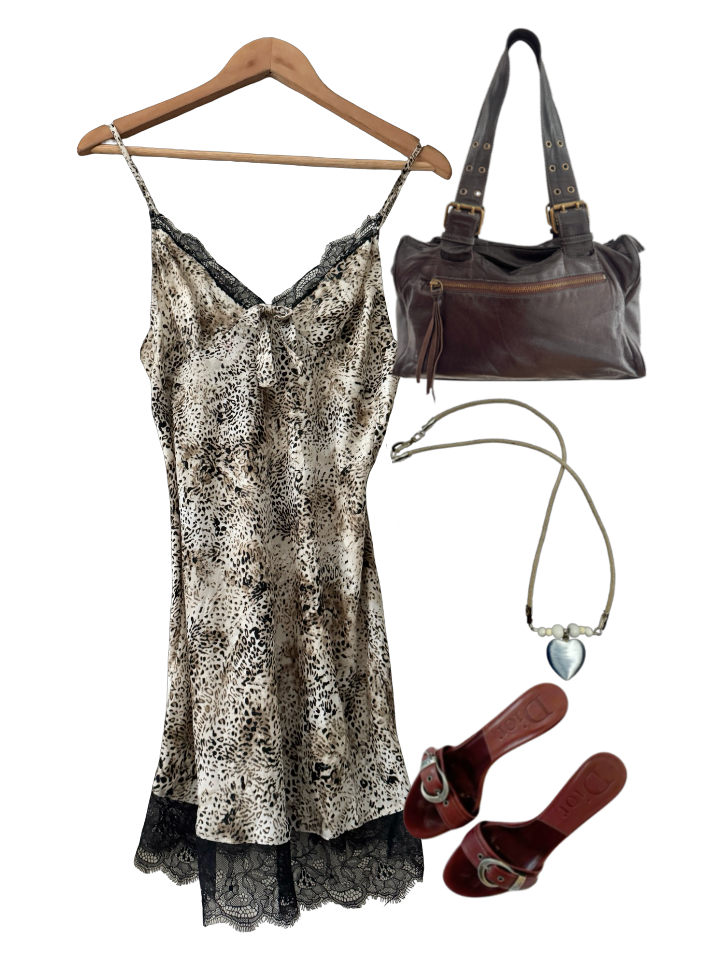 Vintage Y2K Wild at Heart Lace Slip (M)