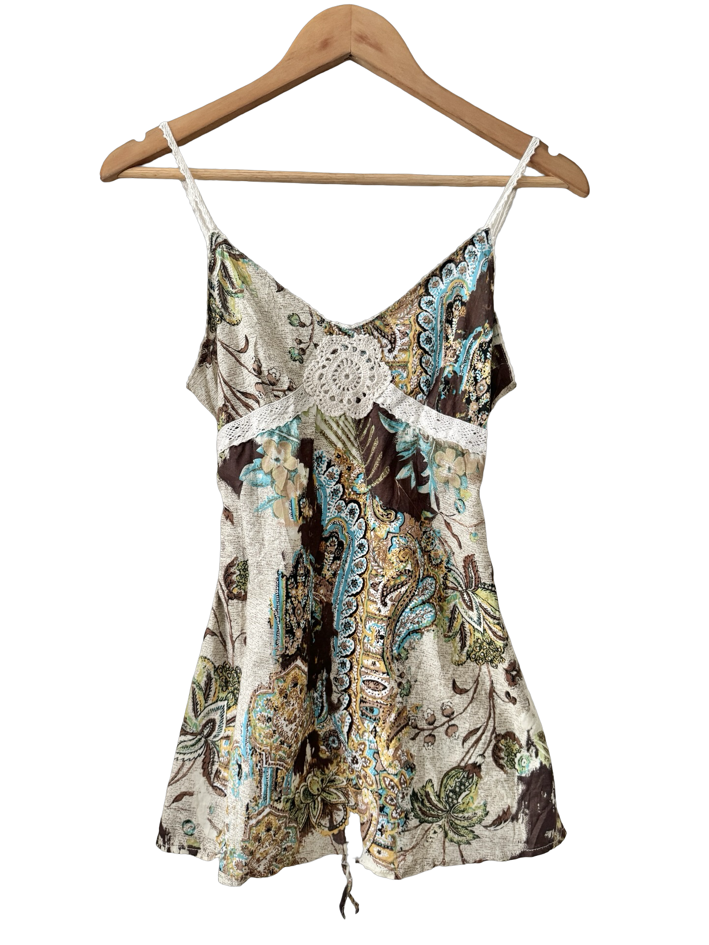 Vintage 90s Boho Paisley Tie Cami (S/M)