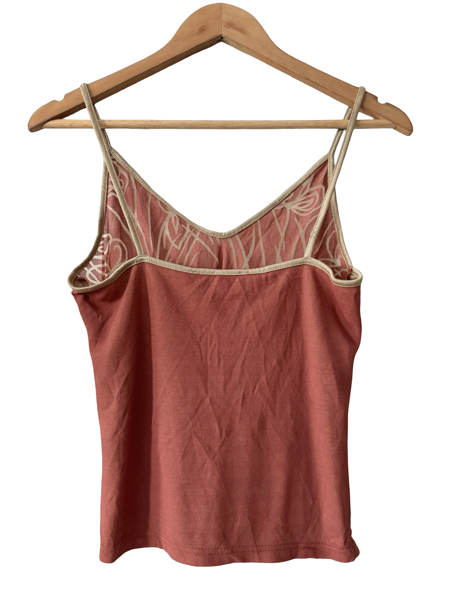 Vintage Y90s Parisian Burnt Rose Sketch Top (S/M)