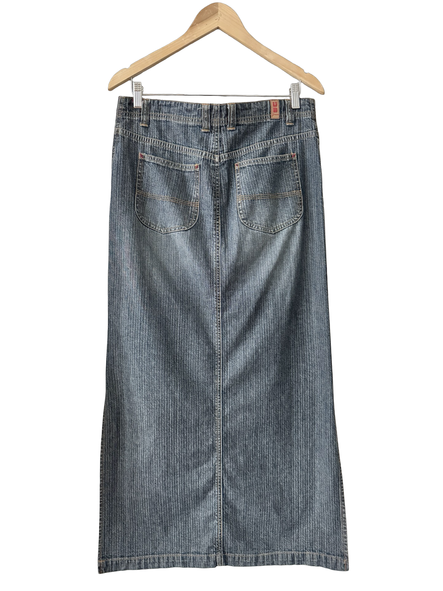 Vintage 90s Union Bay Utility Denim Midi Skirt (M)