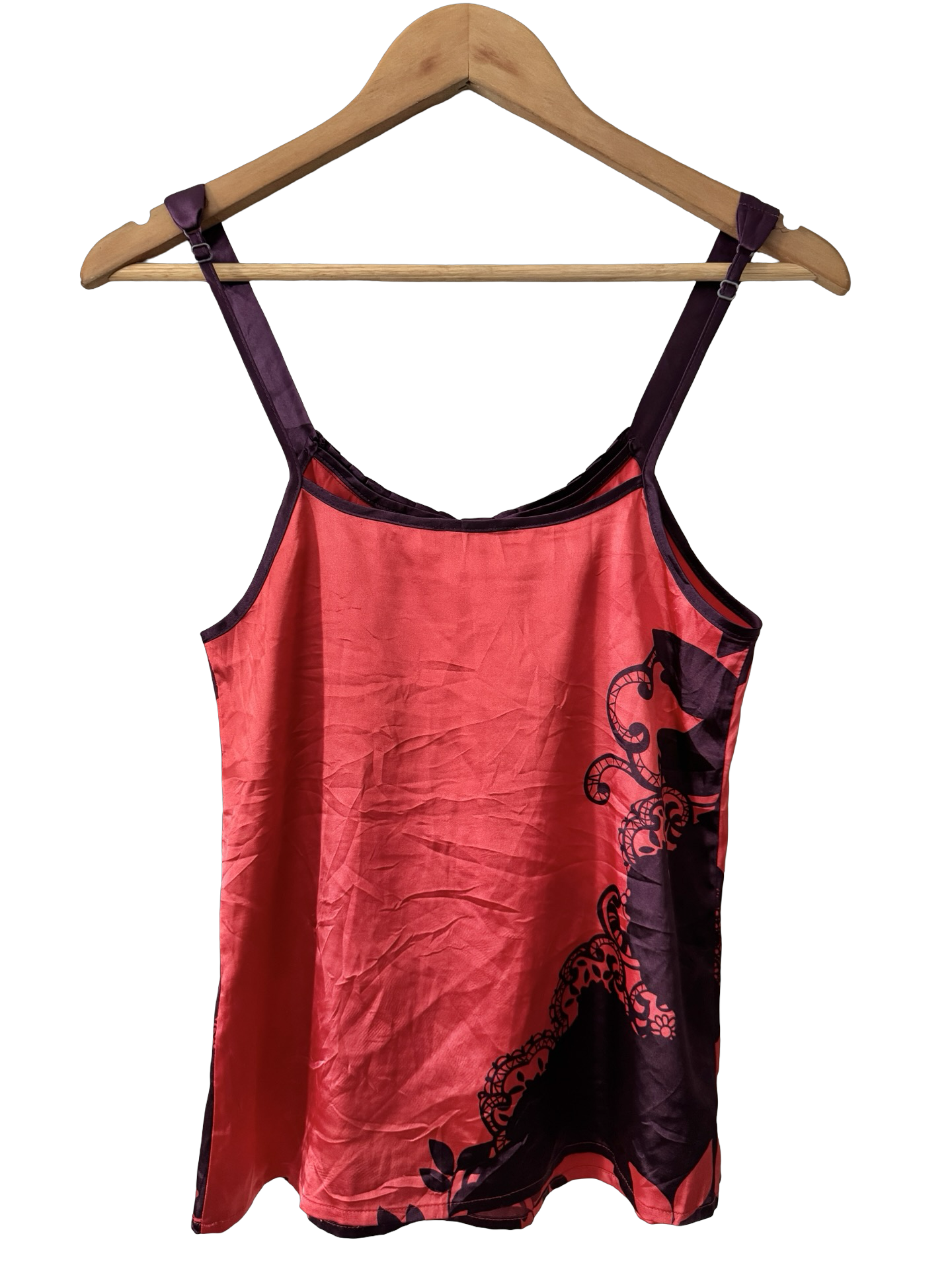 Vintage Y2K Scarlet Soirée Satin Cami (S)