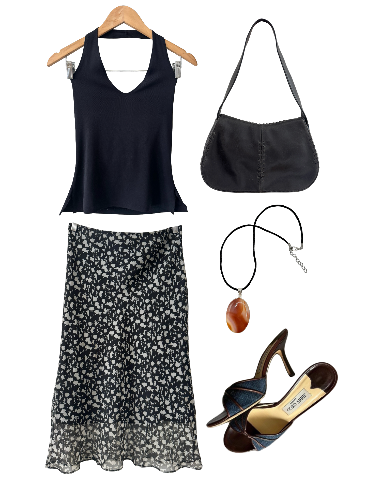 Vintage 90s Necessary Objects Midi Skirt (M)