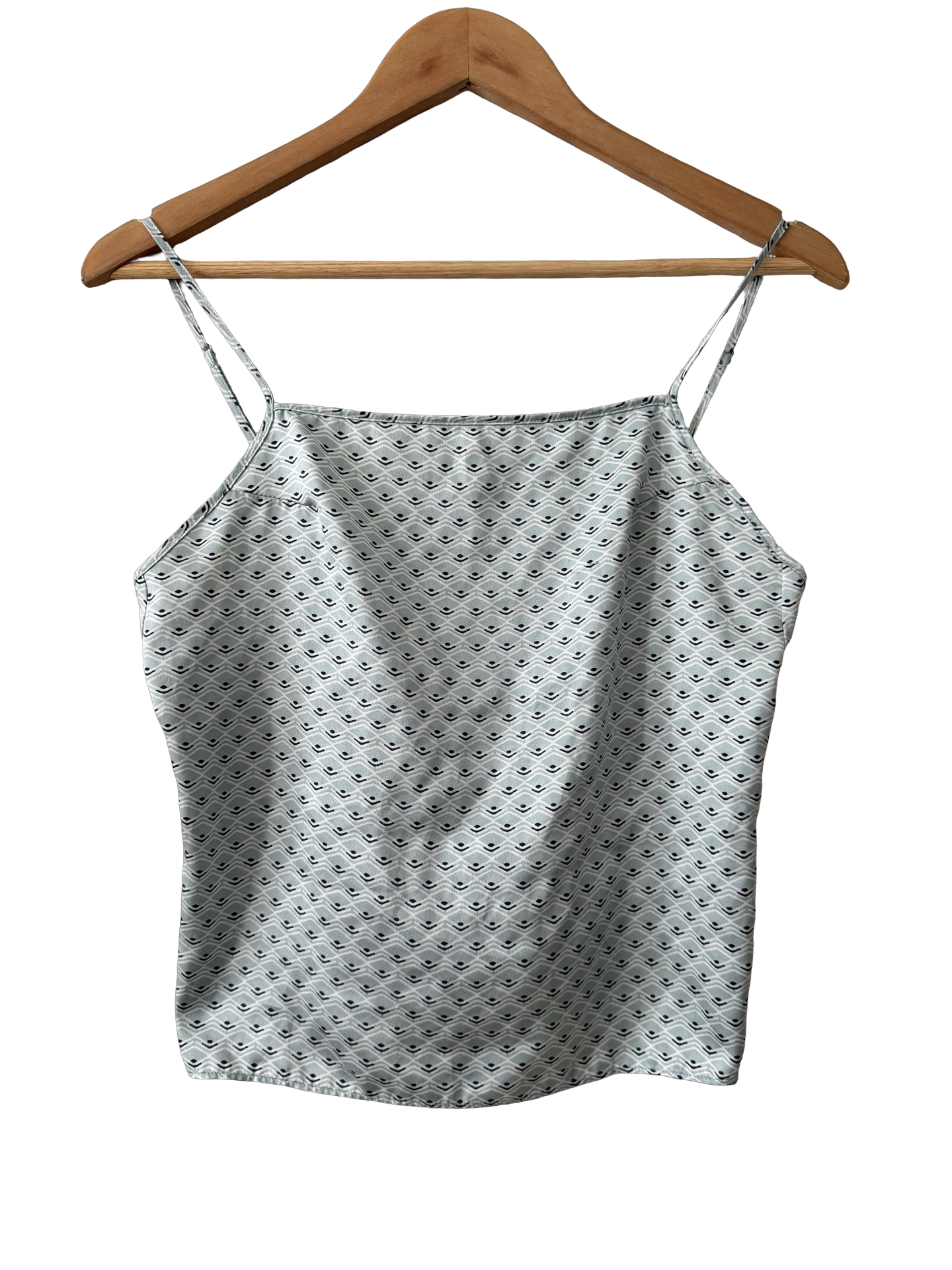 Y2K Ice Blue Geometric Cami (XS/S)