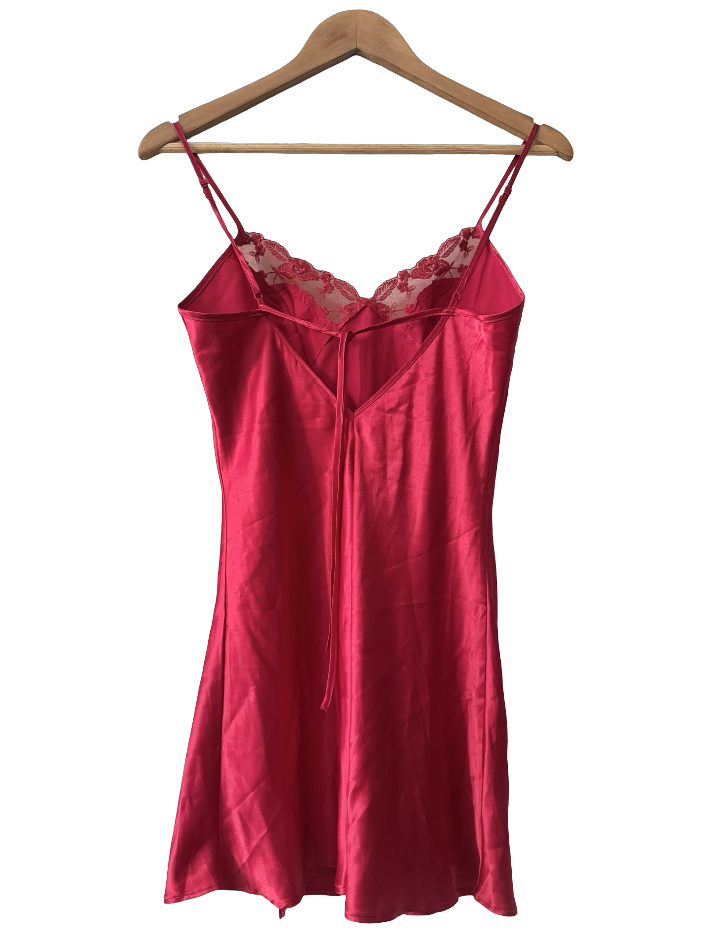 Vintage Y2K Cherry Lace Tie Back Slip (XS/S)