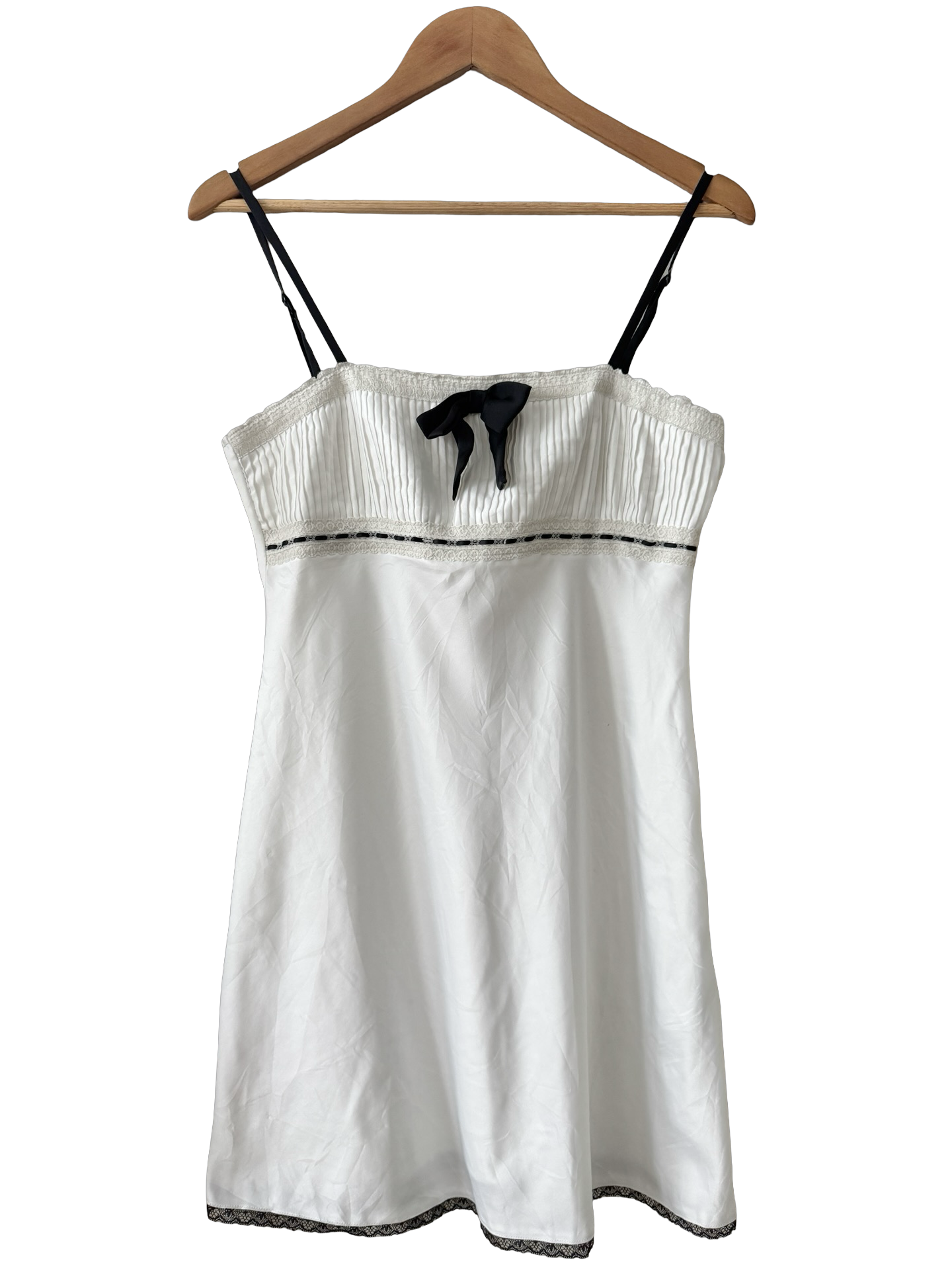 Vintage Y2K Tuxedo Bow Mini Dress (M)