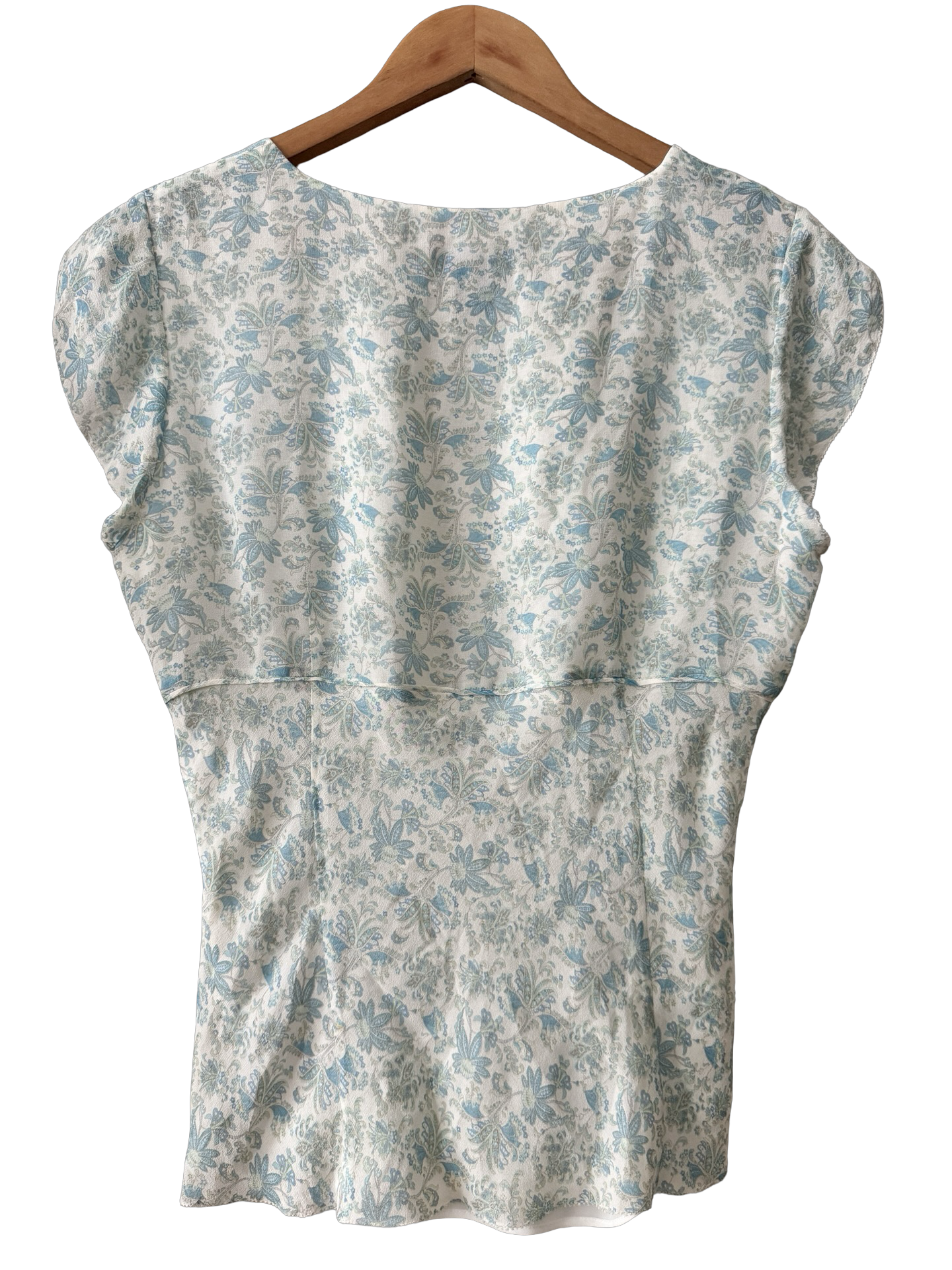 Vintage Y2K Blue Toile Silk Babydoll (M)