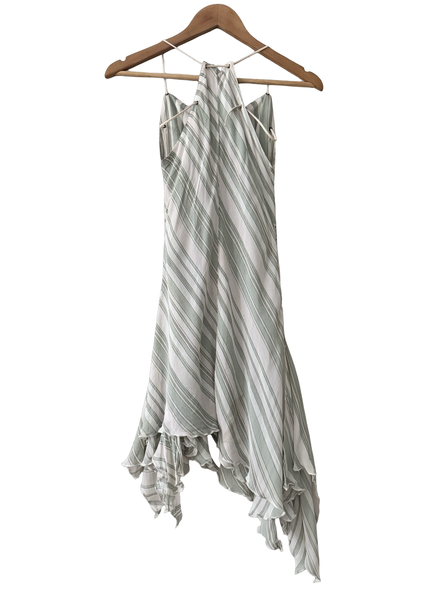 Vintage Y2K Armani Jeans Asymmetrical Striped Dress  (XS/S)