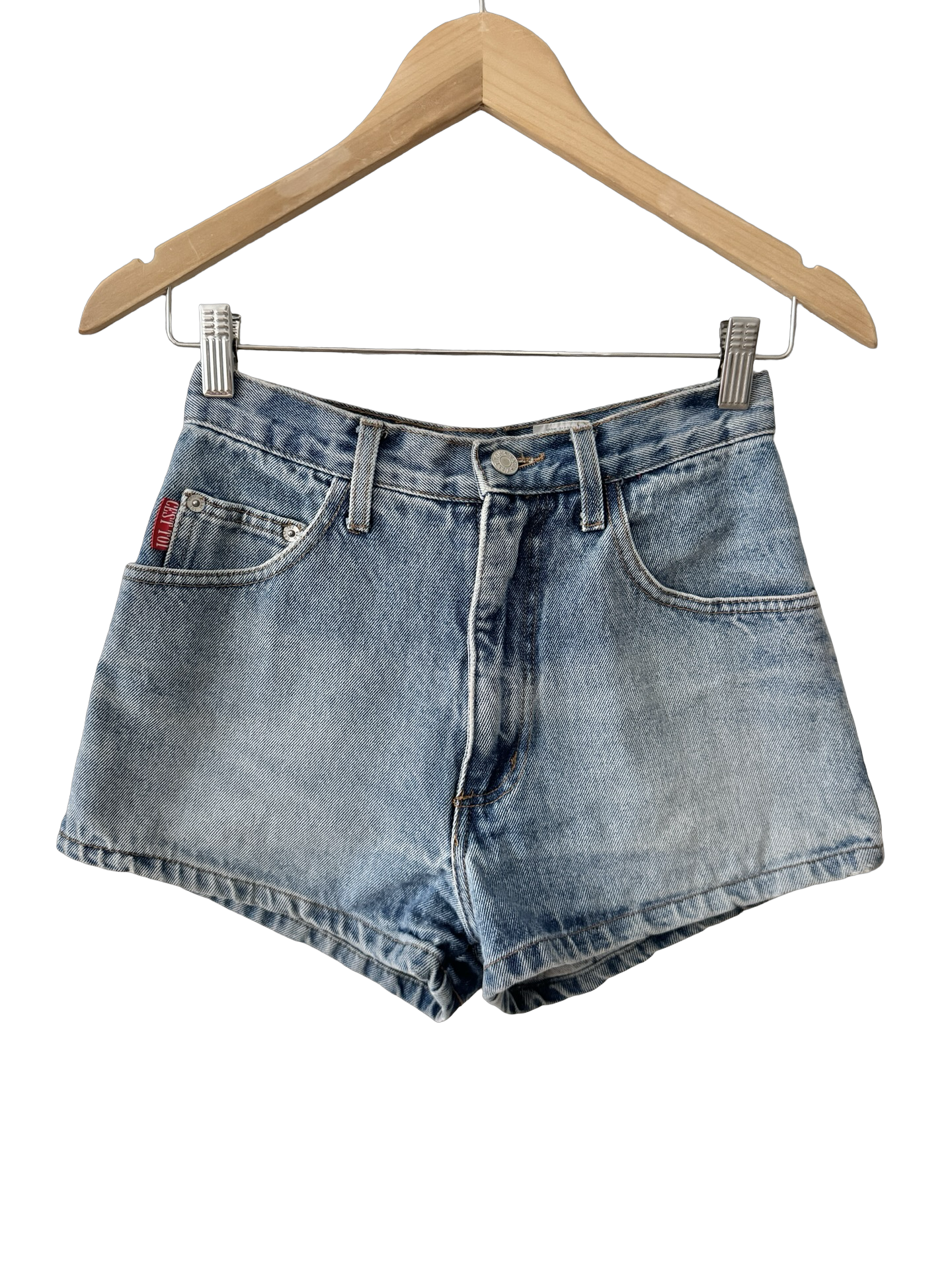 Vintage 90s High Waist Denim Mom Shorts (XS)