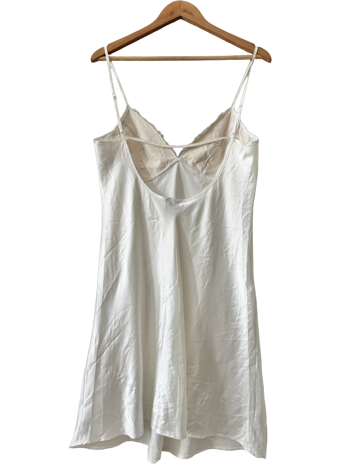 Vintage Y2K French Ivory Lace Slip (M/L)