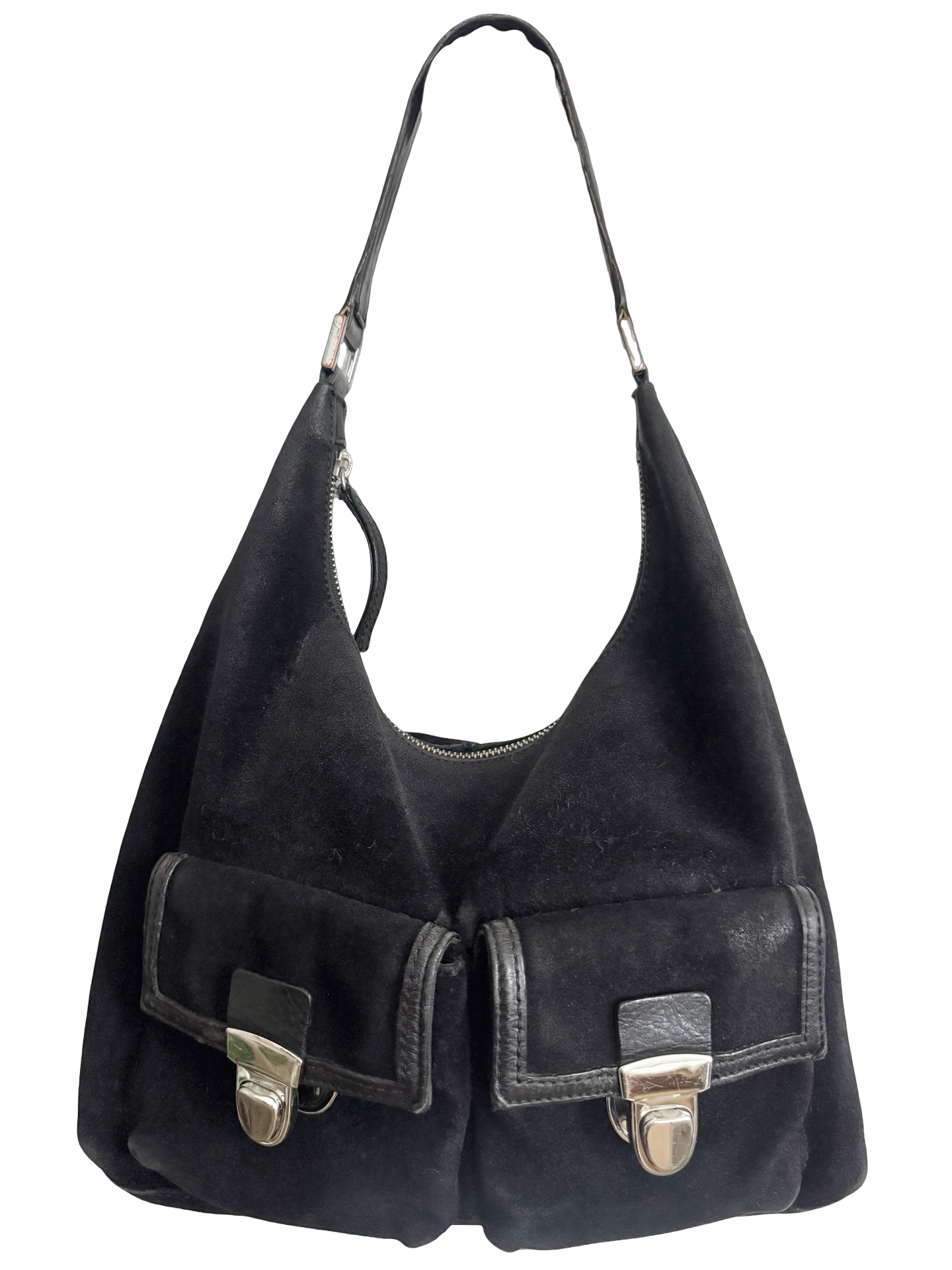 Vintage Y2K After Dark Slouchy Leather City Bag