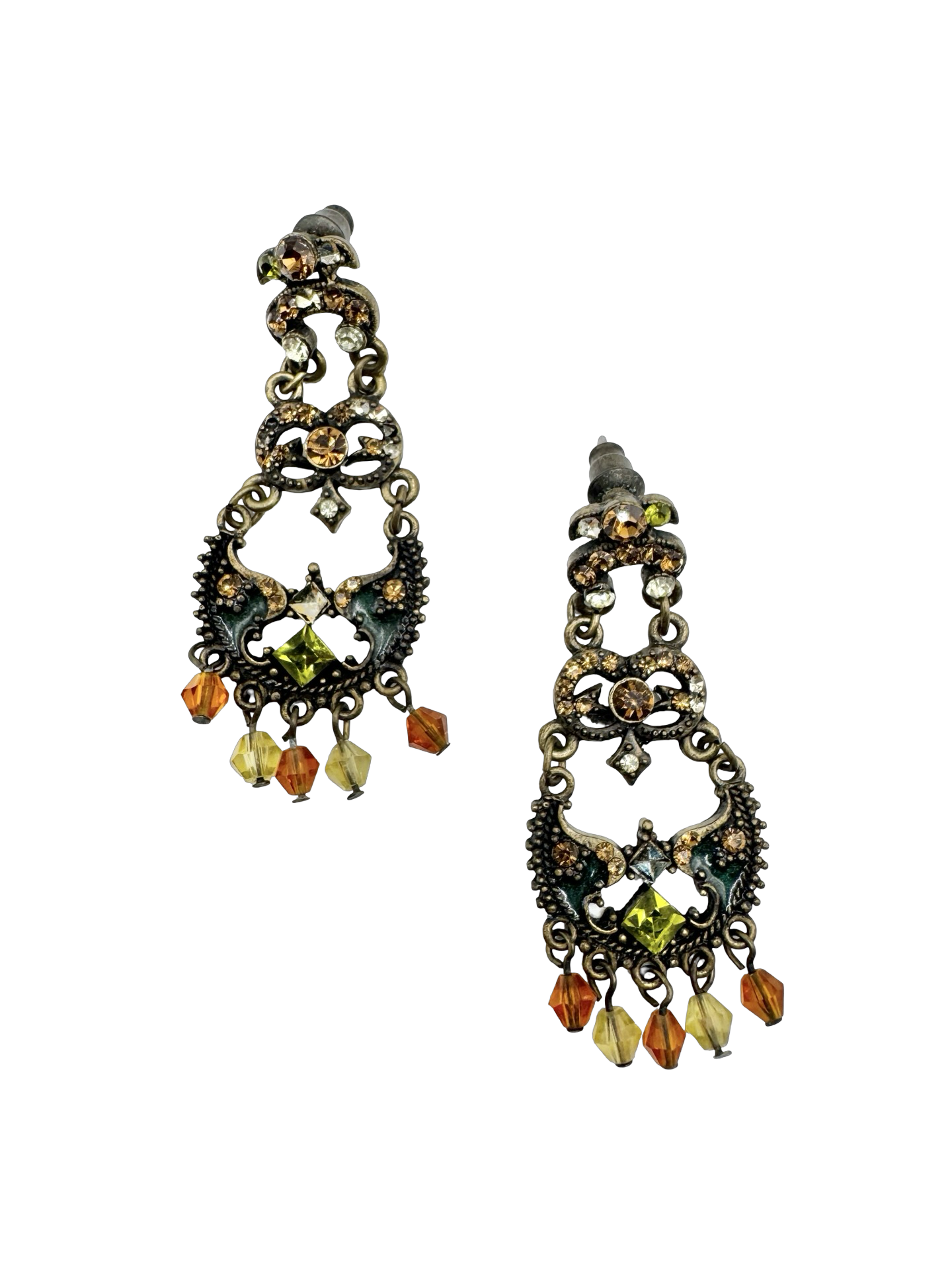 Vintage Y2K Enchanted Garden Chandelier Earrings