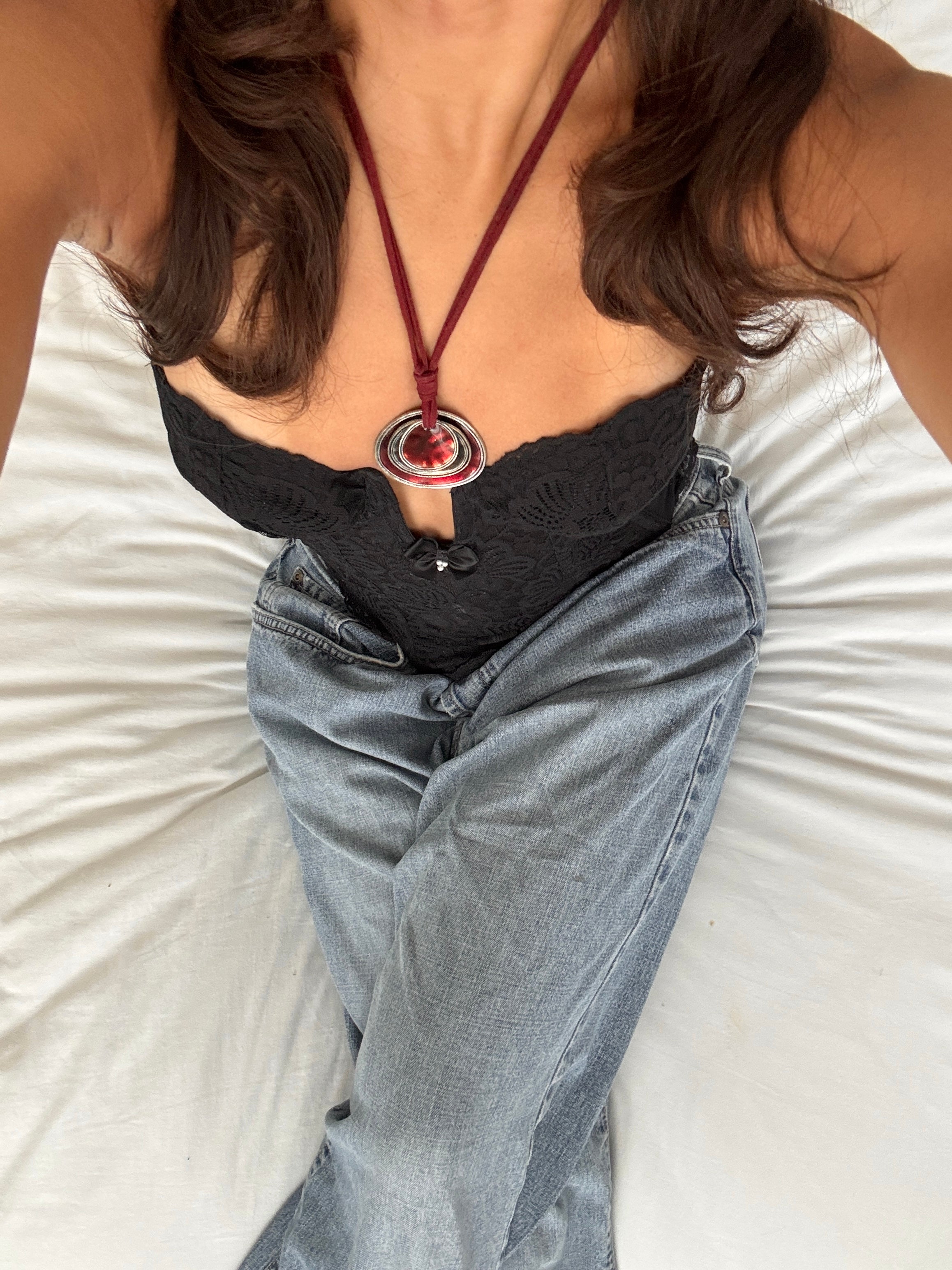Vintage Parisian Layered Disc Pendant Necklace