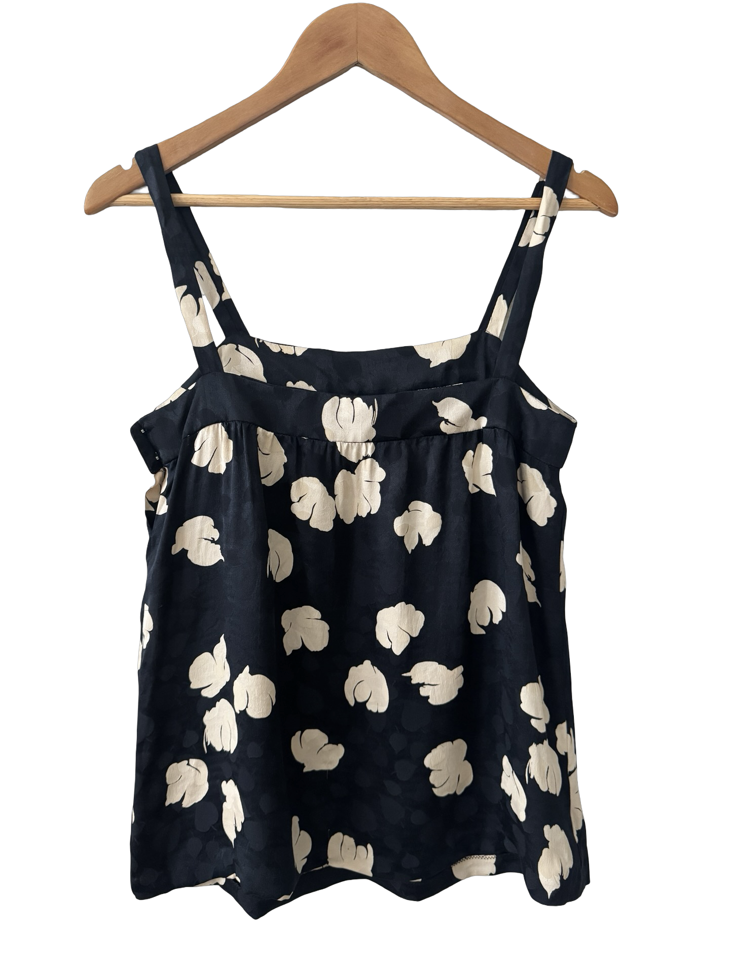 Vintage Y2K Navy Floral Babydoll Cami (M)