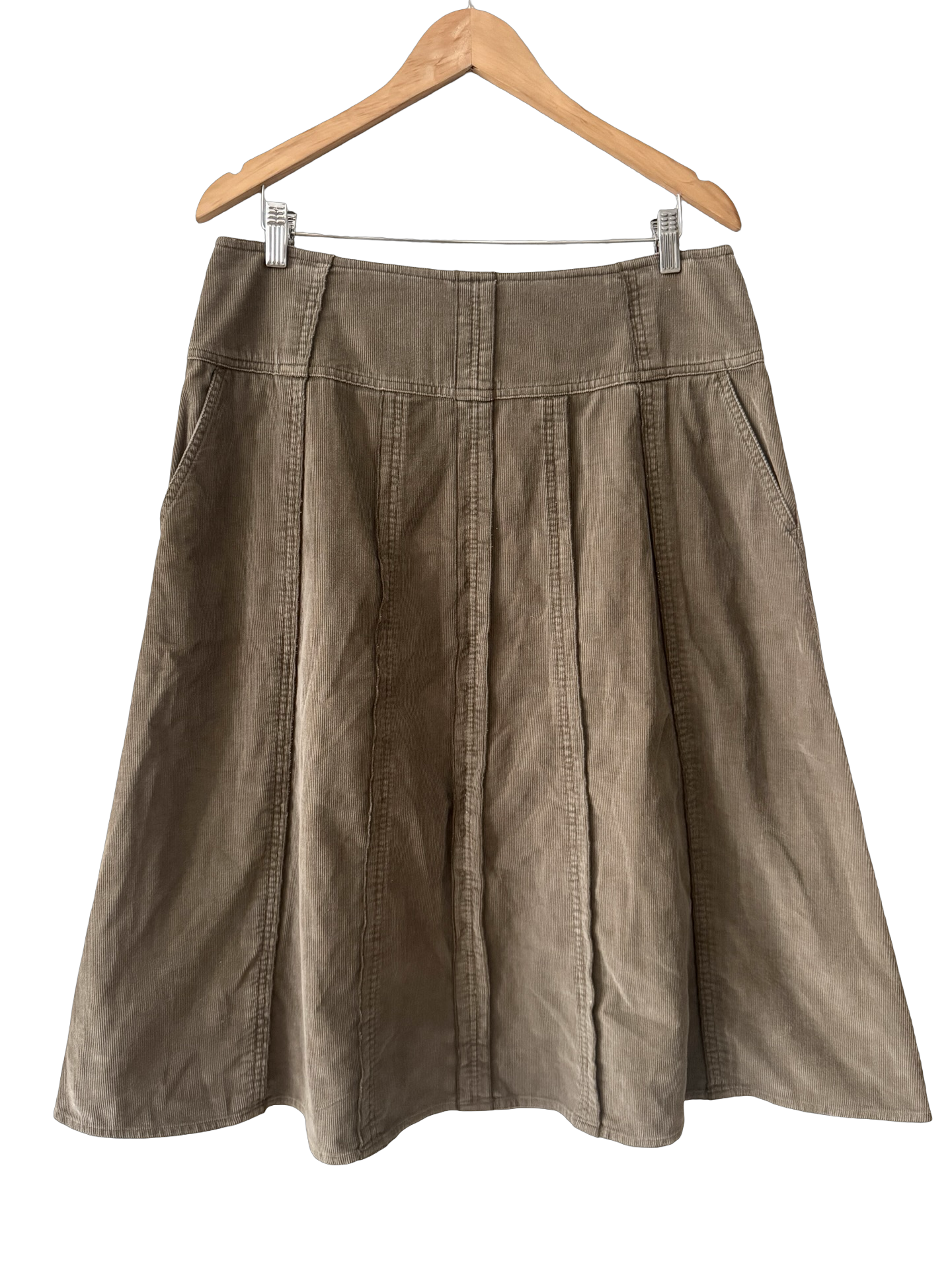 Vintage 90s Coffee Shop Corduroy Skirt (M)