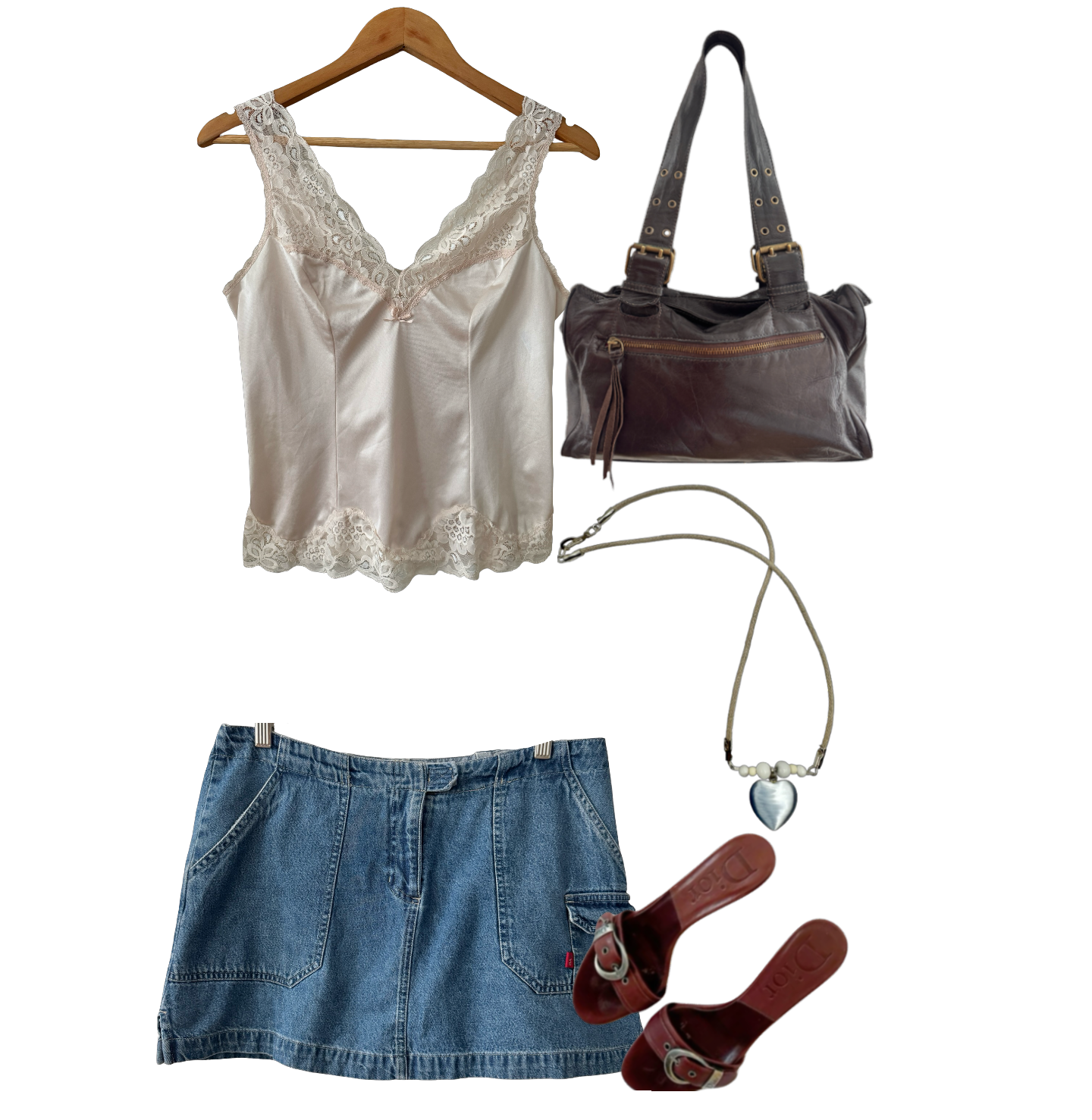 Vintage 90s Denim Cargo Skort (M)