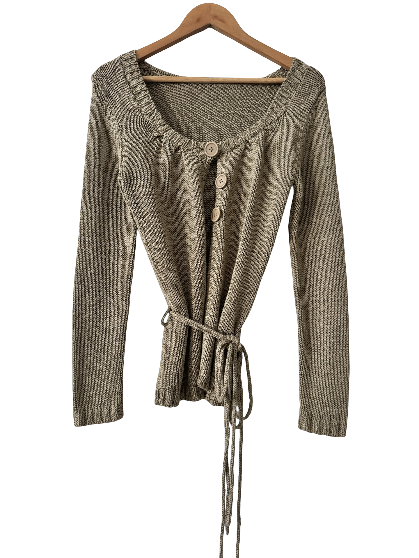 Vintage Y2K Sunday In Copenhagen Belted Knit Cardigan (M)