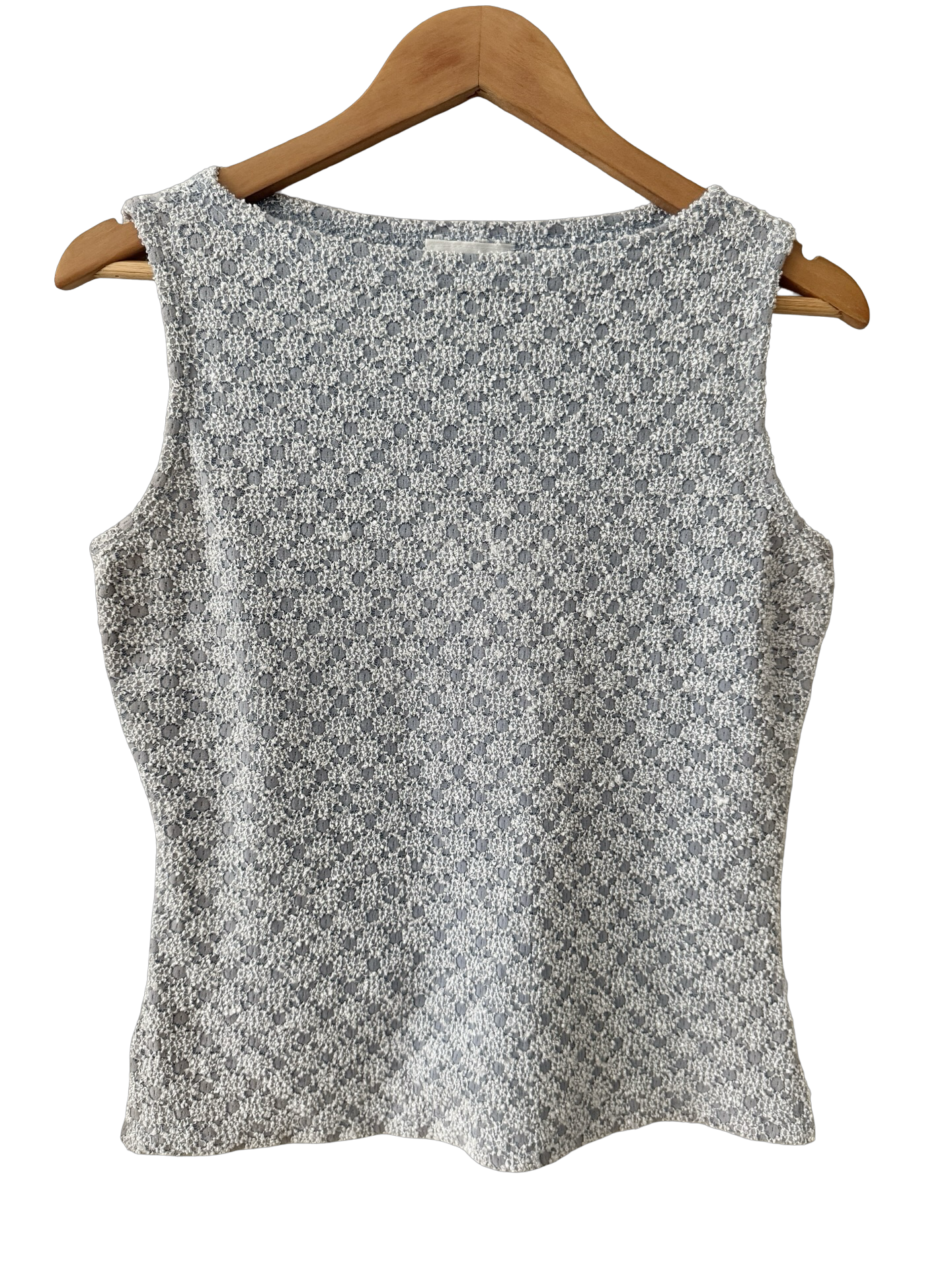 Vintage 90s Byer California Silver Textured Sleeveless Top (M/L)