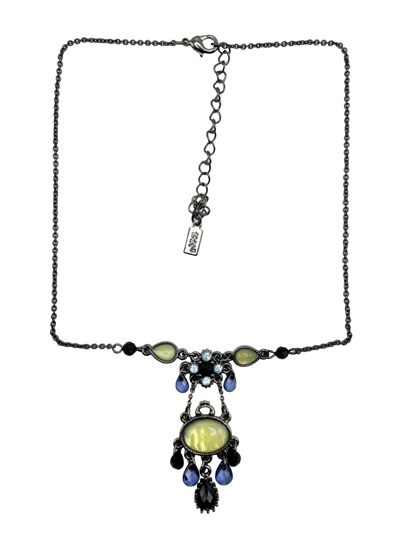 Vintage Midnight Garden Charm Necklace