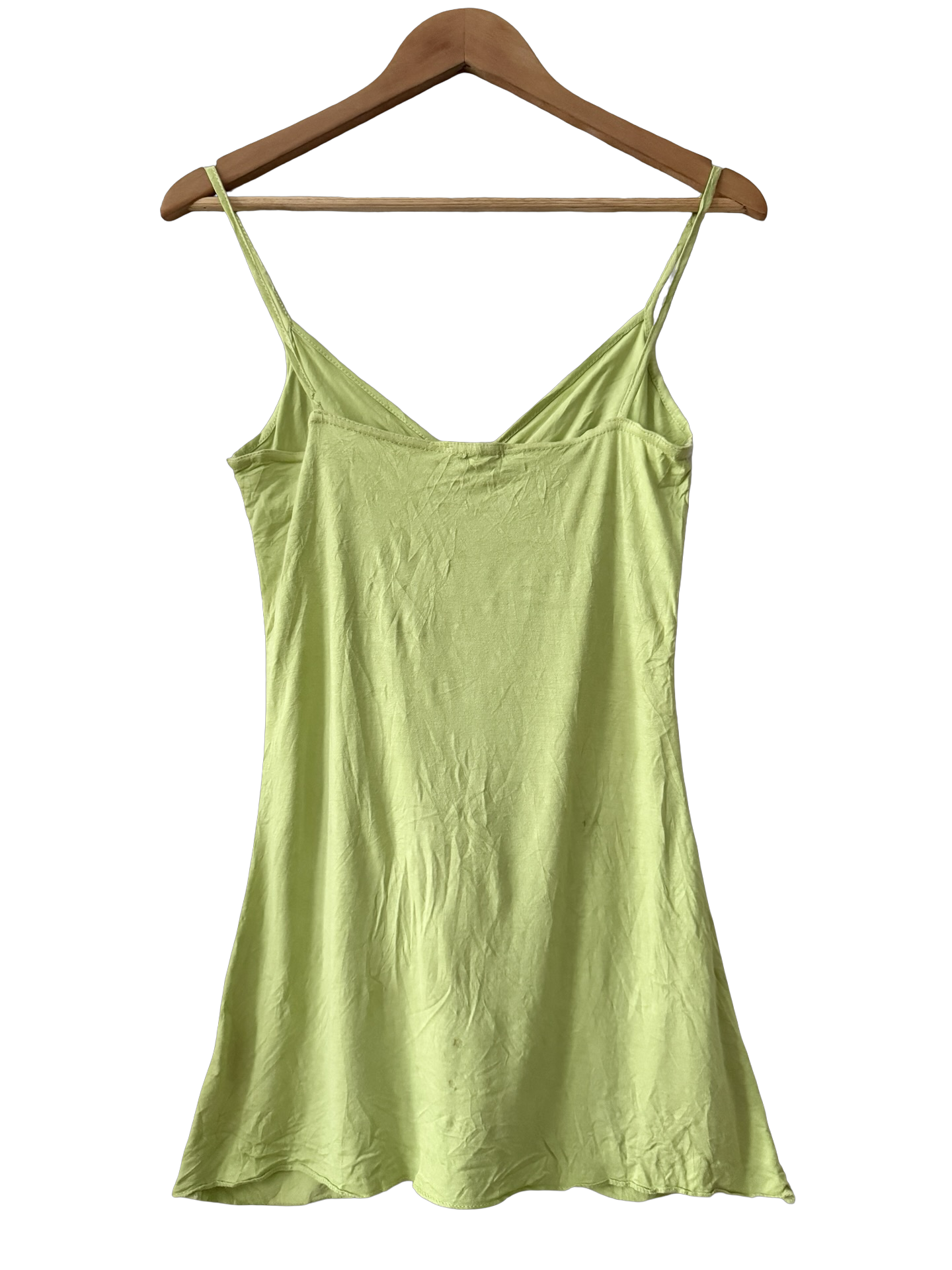 Vintage 90s Parisian Key Lime Holiday Mini Dress (S)
