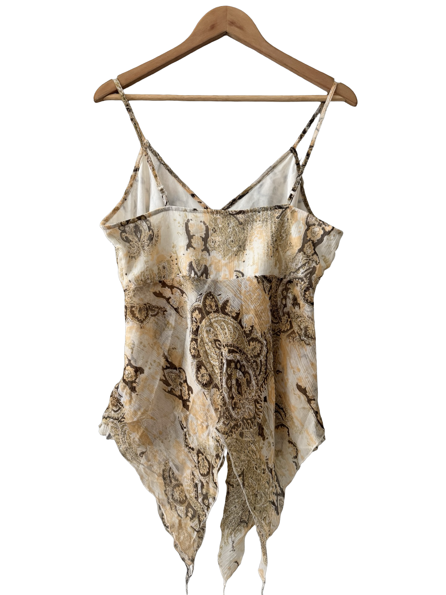 Vintage Y2K Paisley Handkerchief Cami Top (L)