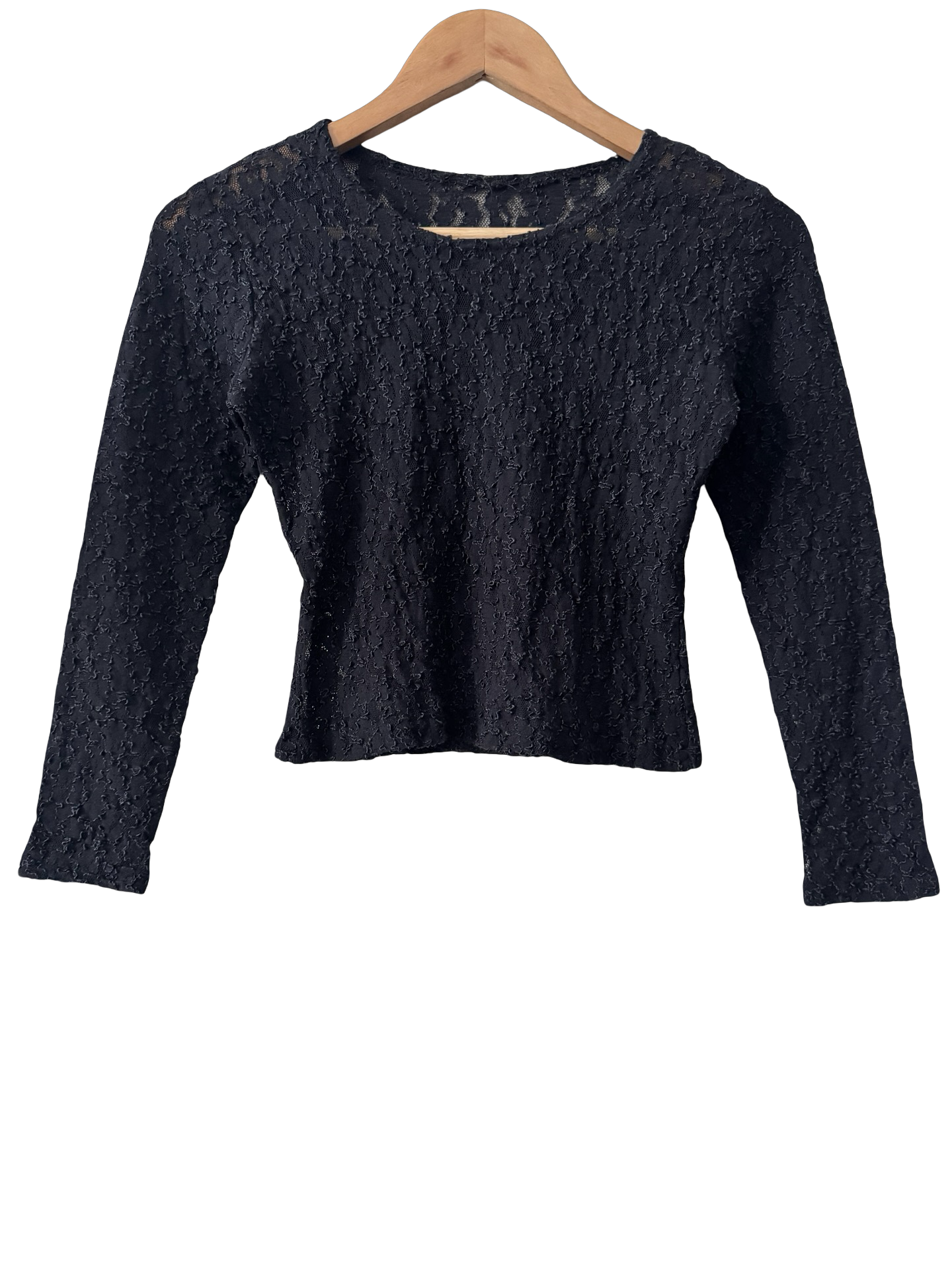 Vintage 90s Midnight Texture Crop Top (Small)