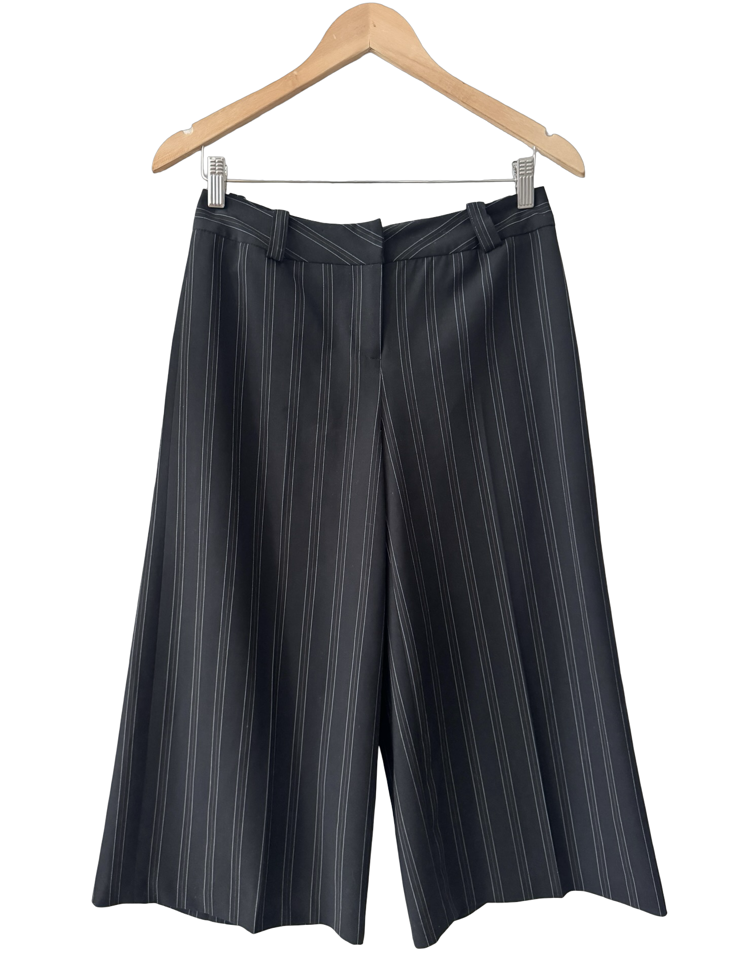 Vintage Y2K Retro Black Pinstripe Capri Pants (S/M)