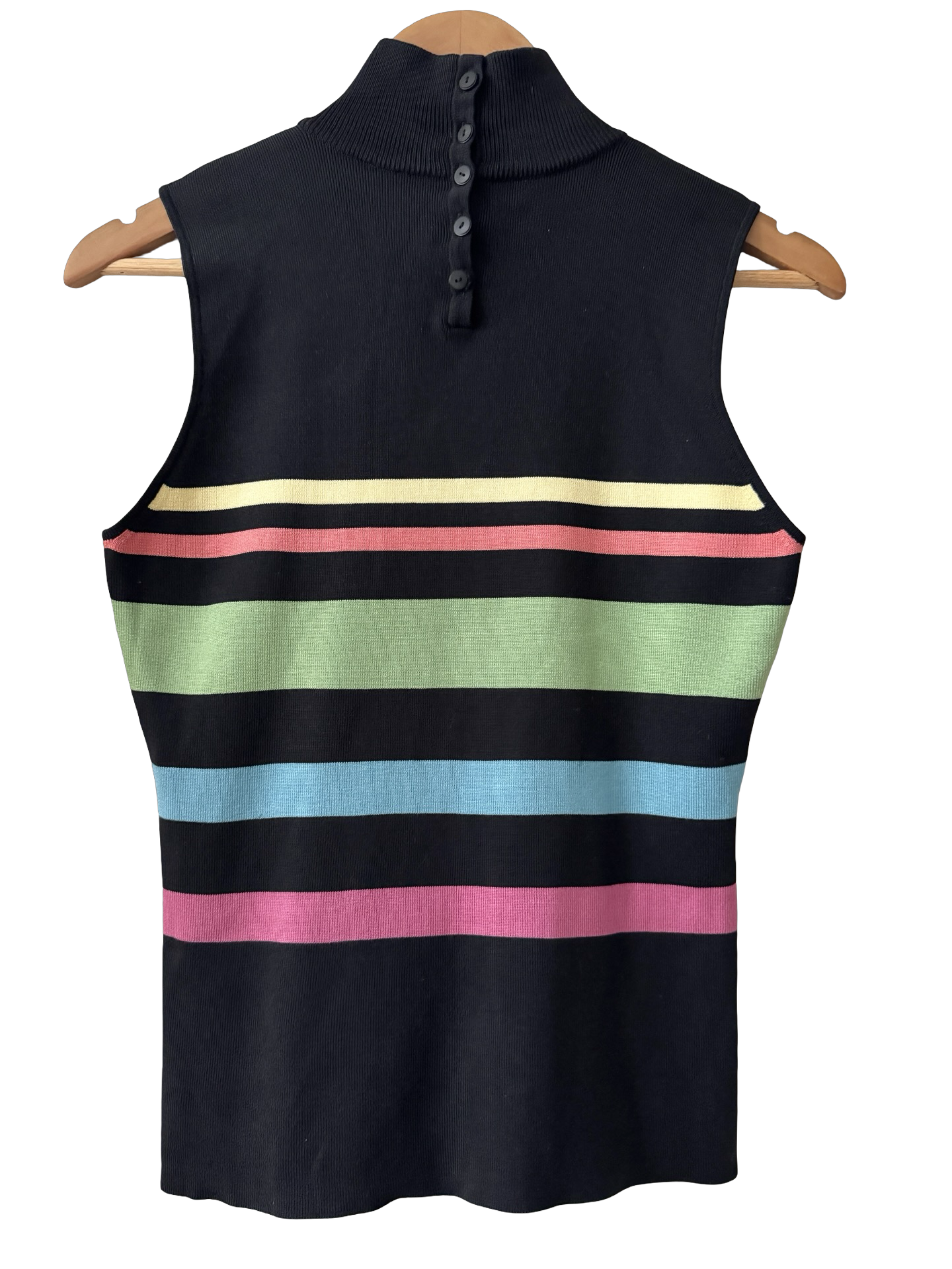 Vintage 90s Silk Stretch Funky Mock Neck (M/L)