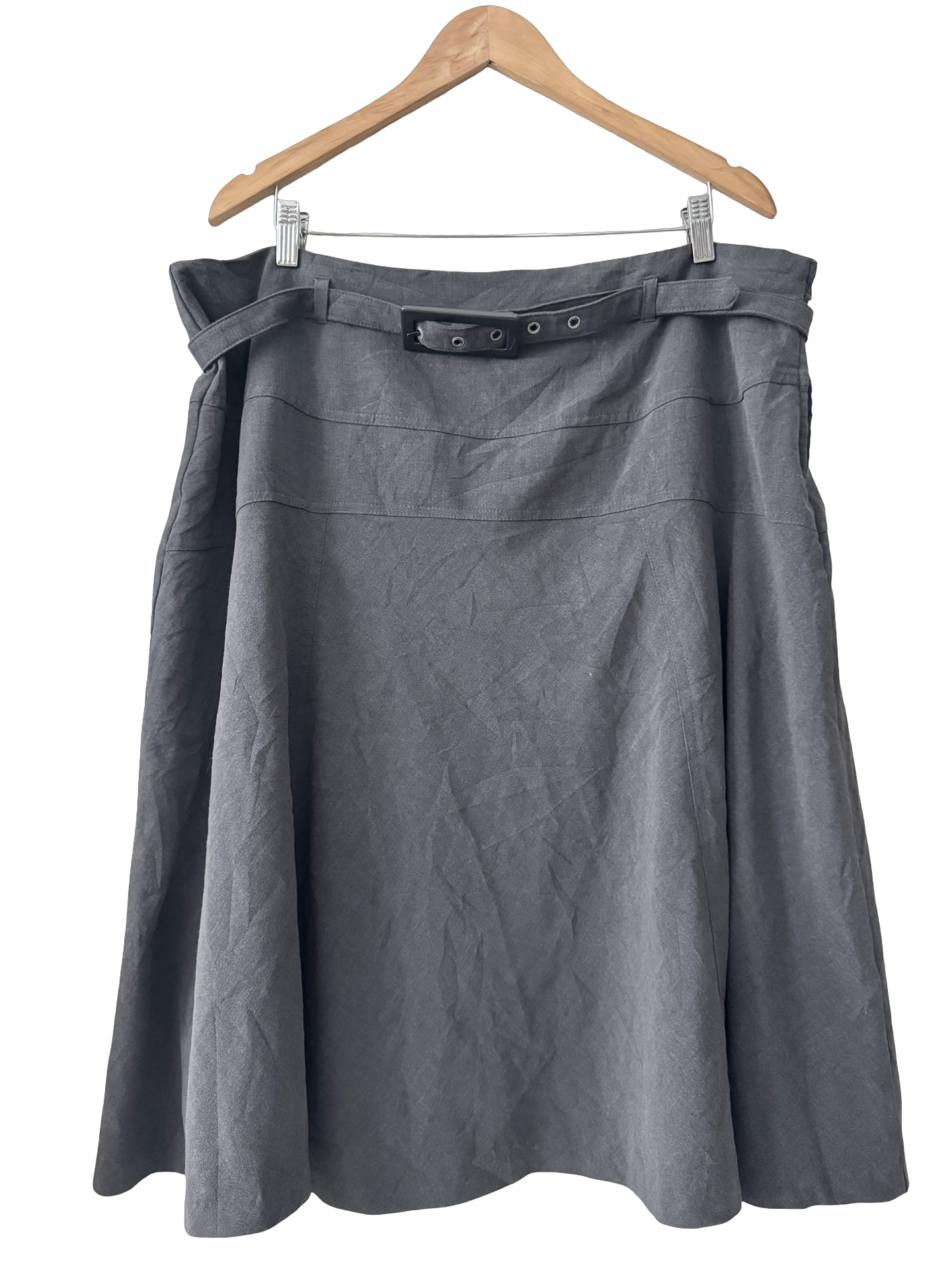 Vintage 90s Charcoal Art School Skirt (XL)
