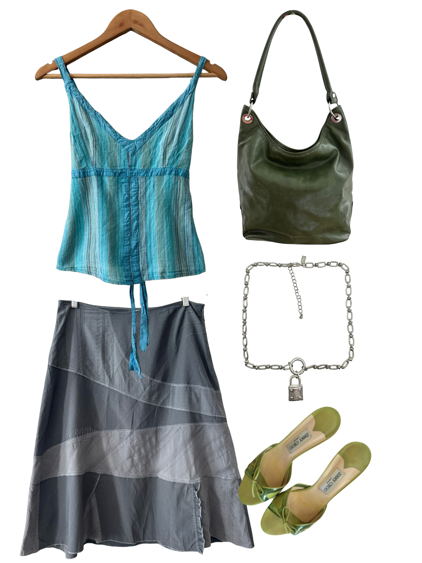 Vintage Y2K Smokeshow Patchwork Skirt (M/L)