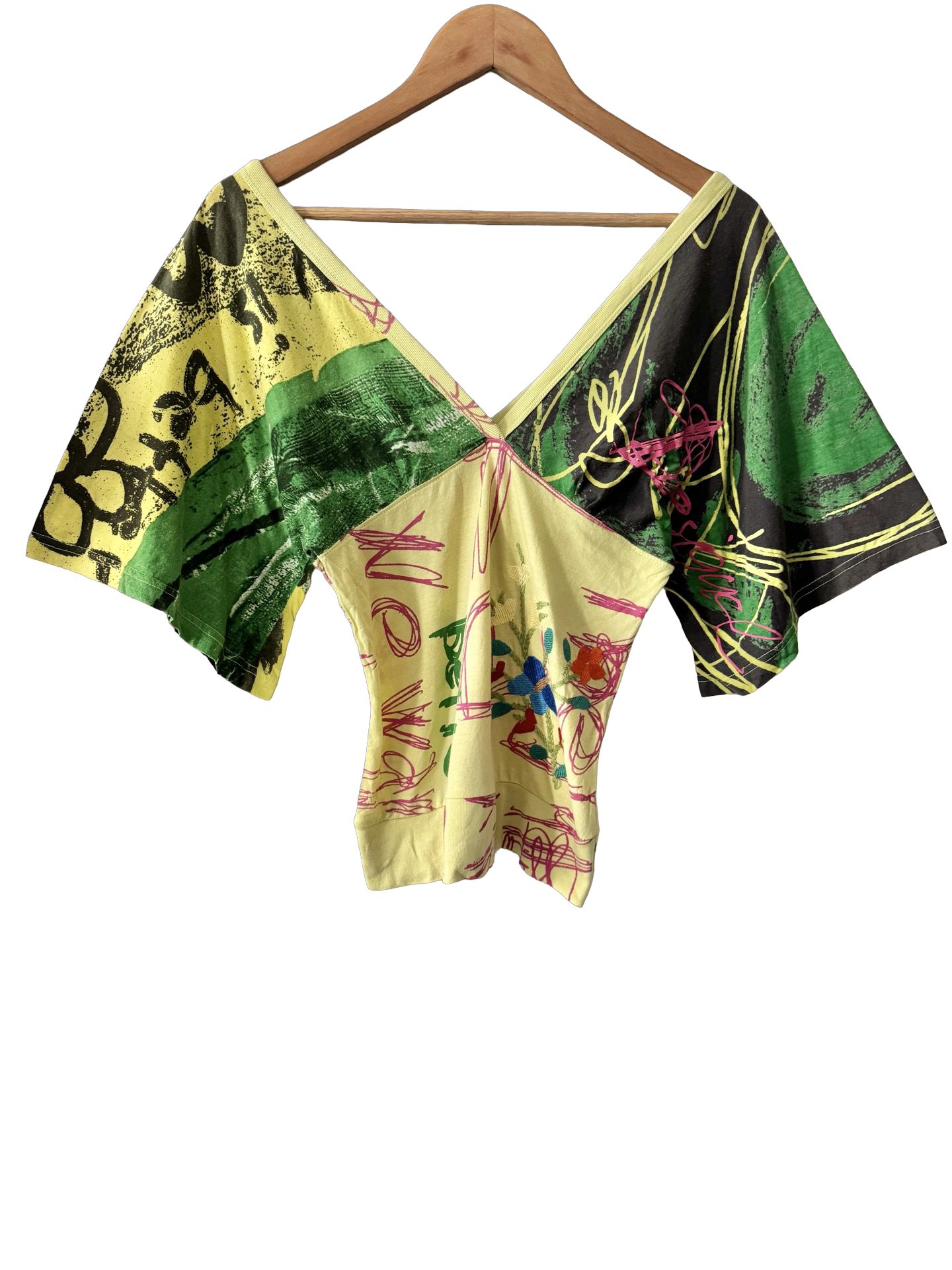 Vintage Y2K Desigual Acid Gallery Statement Top (M)