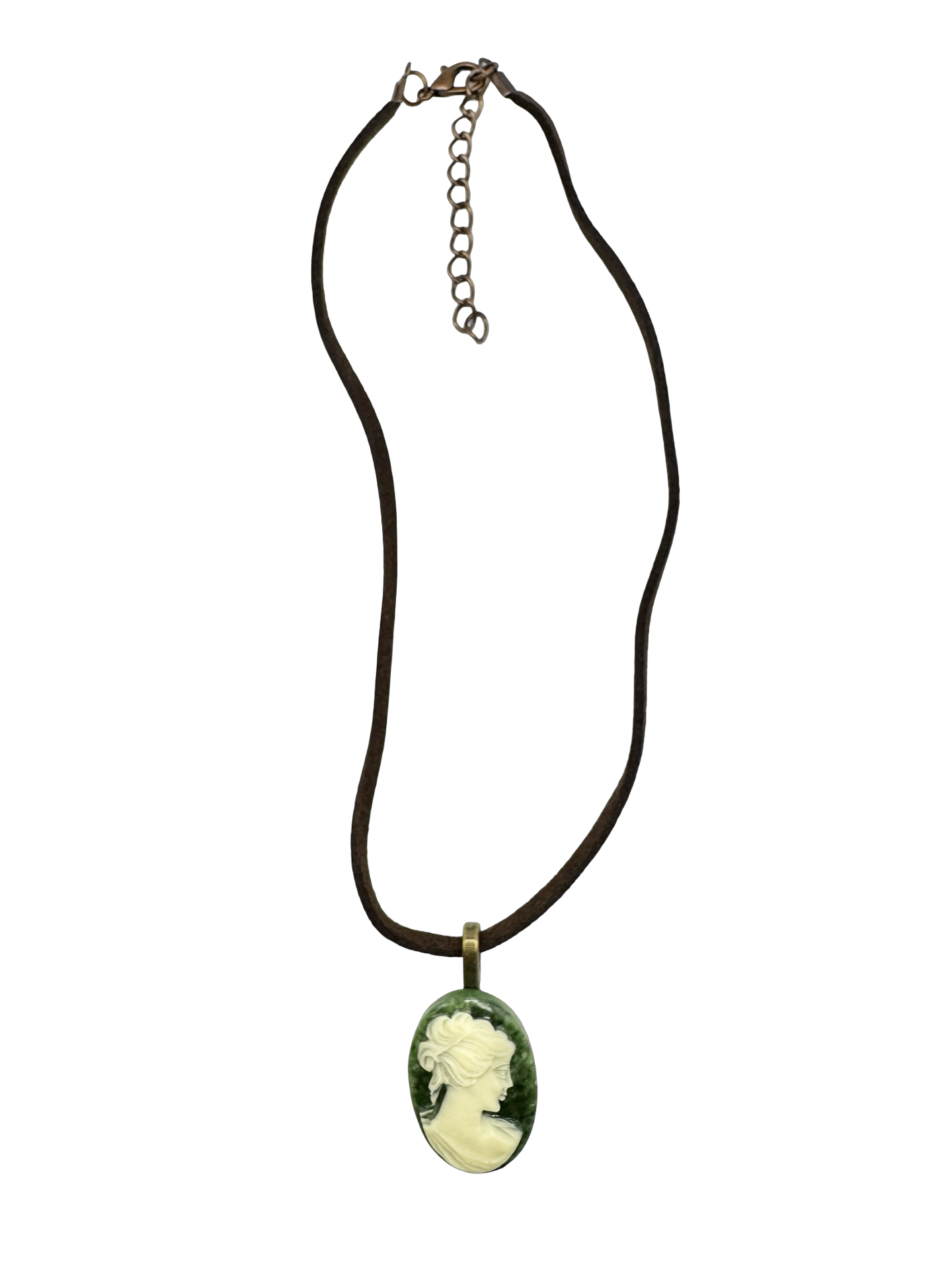 Vintage 90s Moss Cameo Choker